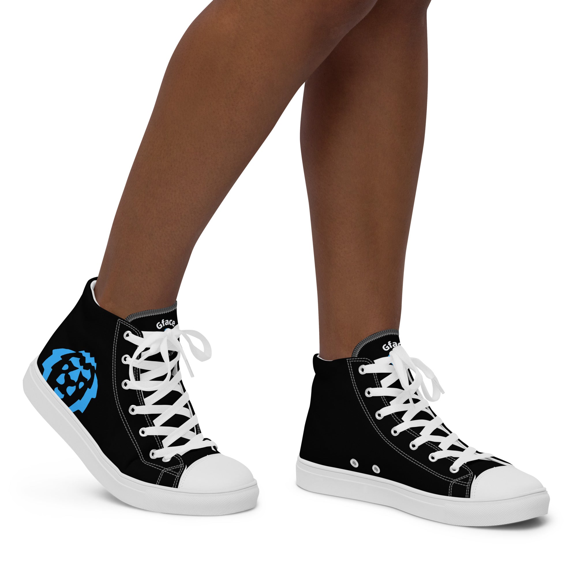 Women’s high top canvas GFACE Blue Lion Unleash The Swagger kicks