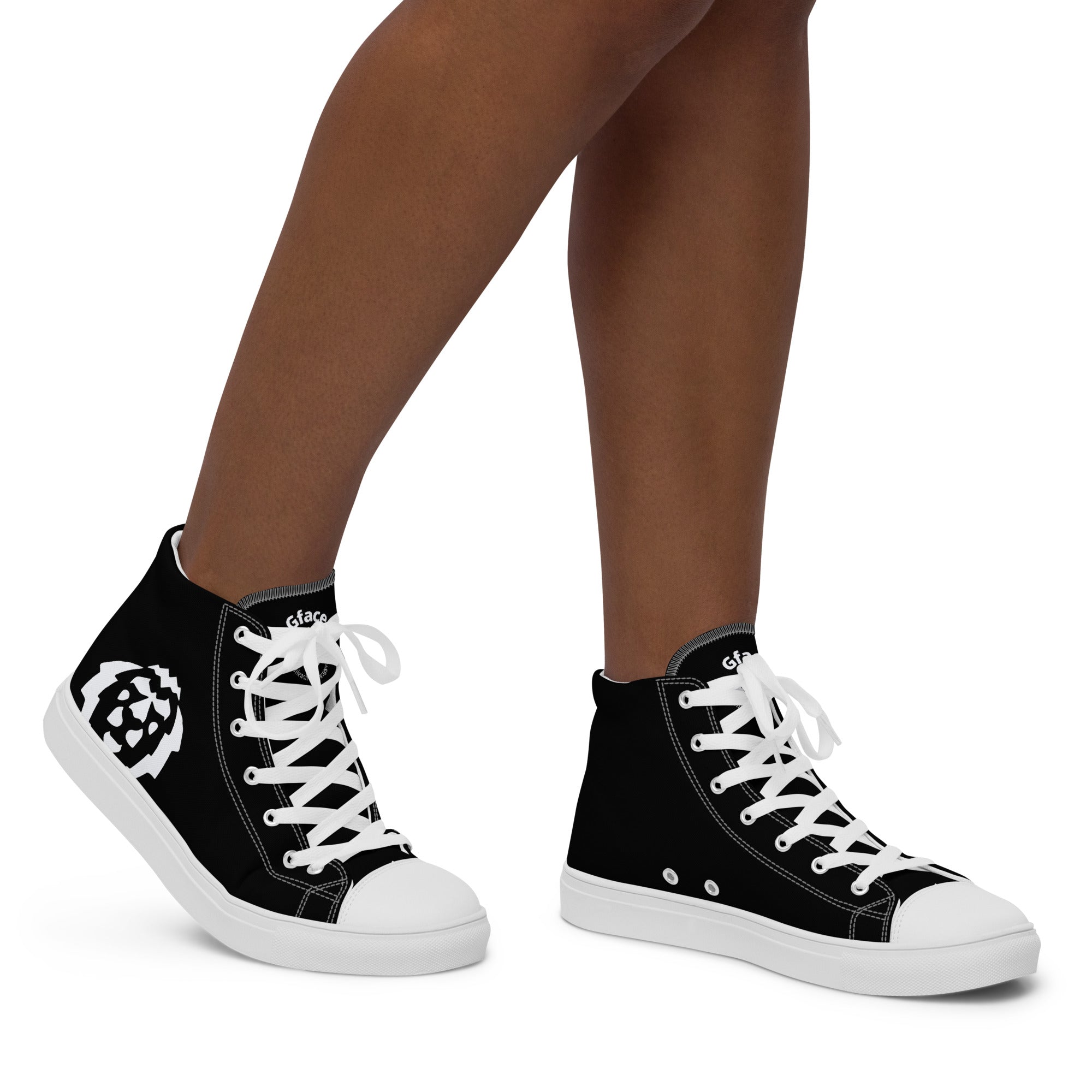 Women’s high top canvas GFACE White Lion kicks