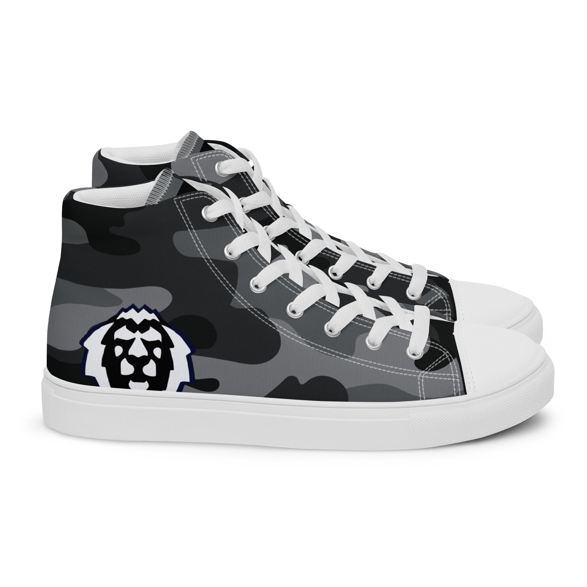 Gface Women's black Camo-Incognito high top canvas Kicks