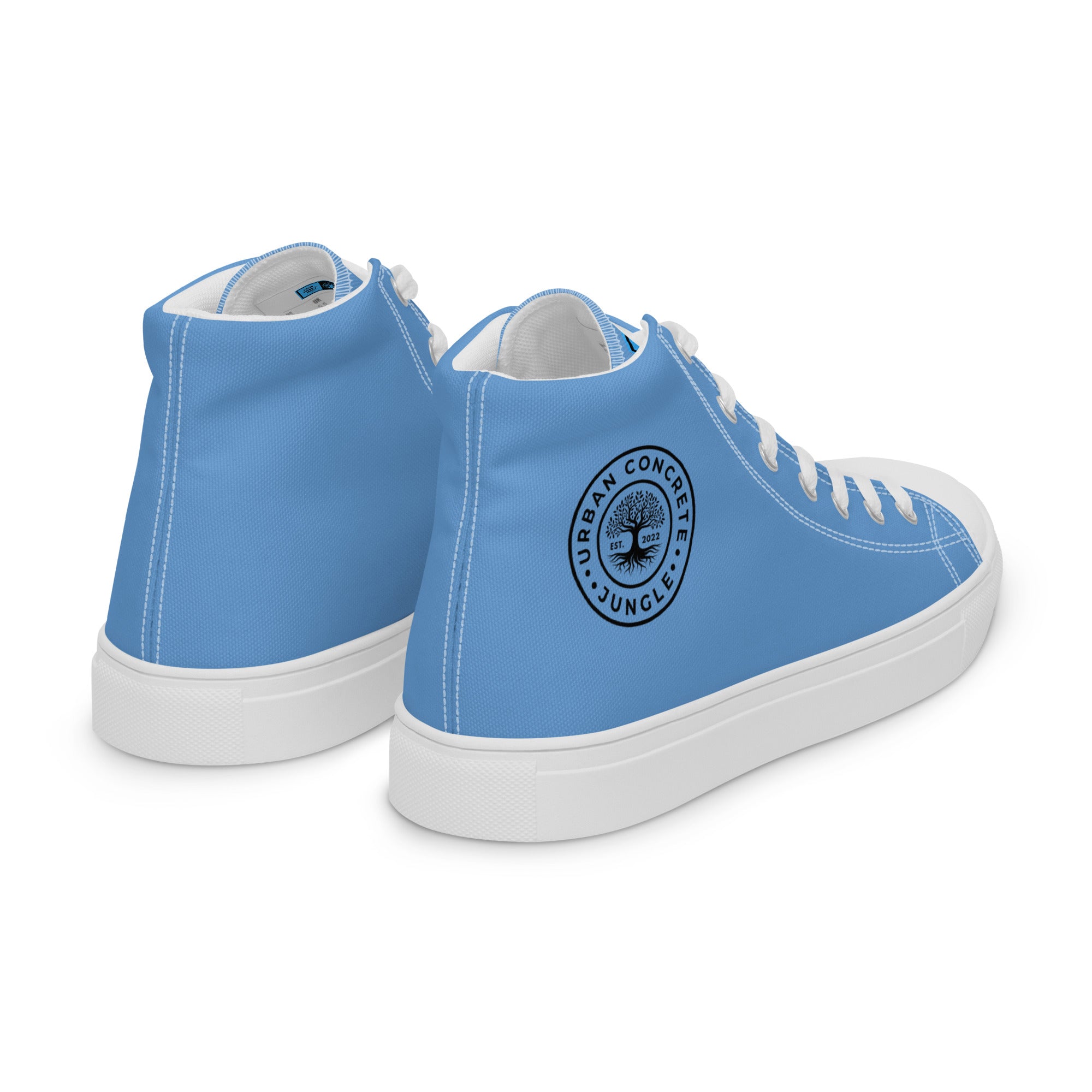 Women’s high top canvas GFACE Blue Urban Concrete Jungle Kicks