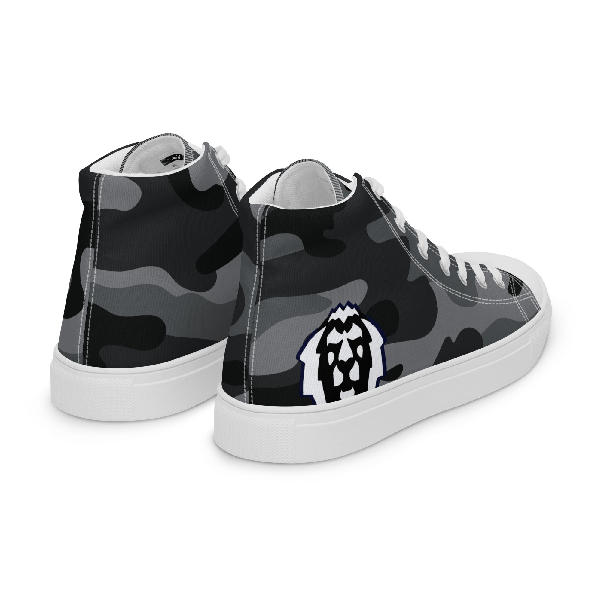 Gface Women's black Camo-Incognito high top canvas Kicks