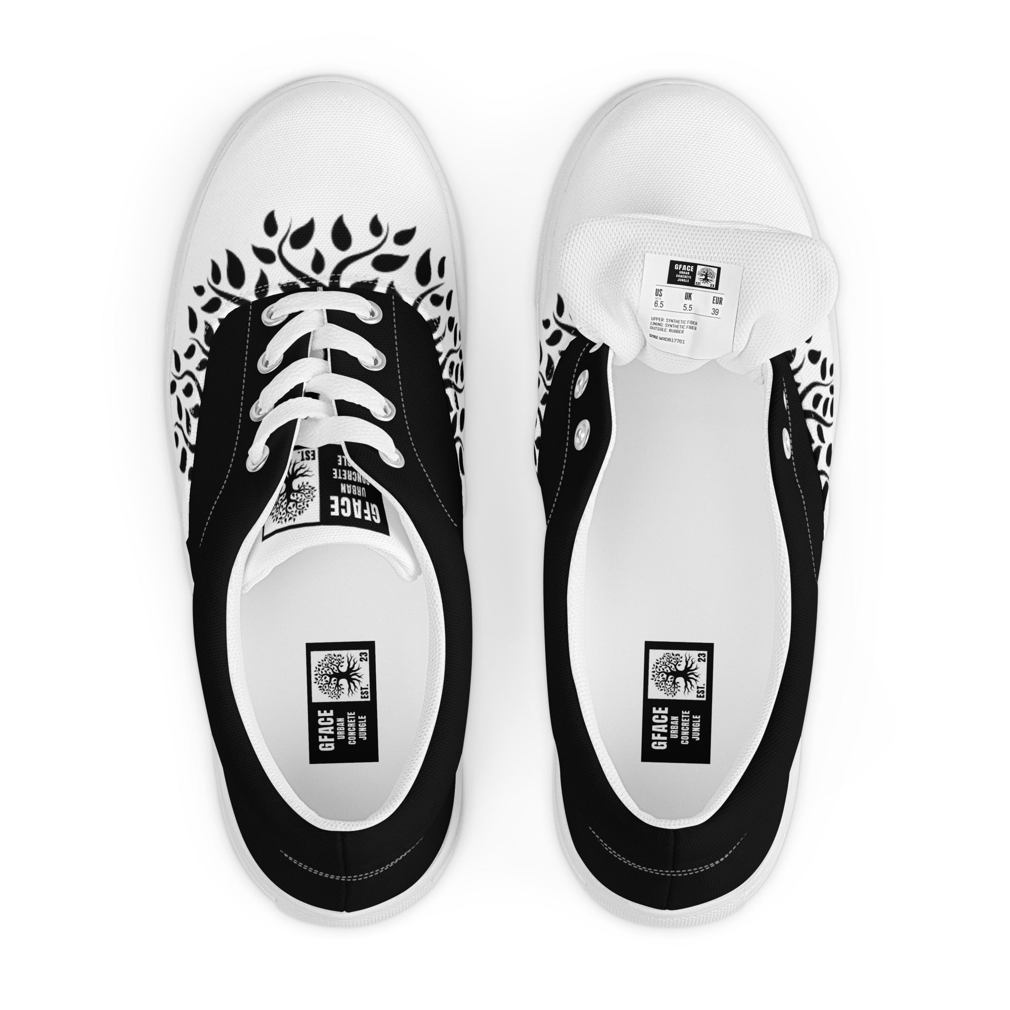 Women’s lace-up canvas Gface White Urban Concrete Jungle kicks