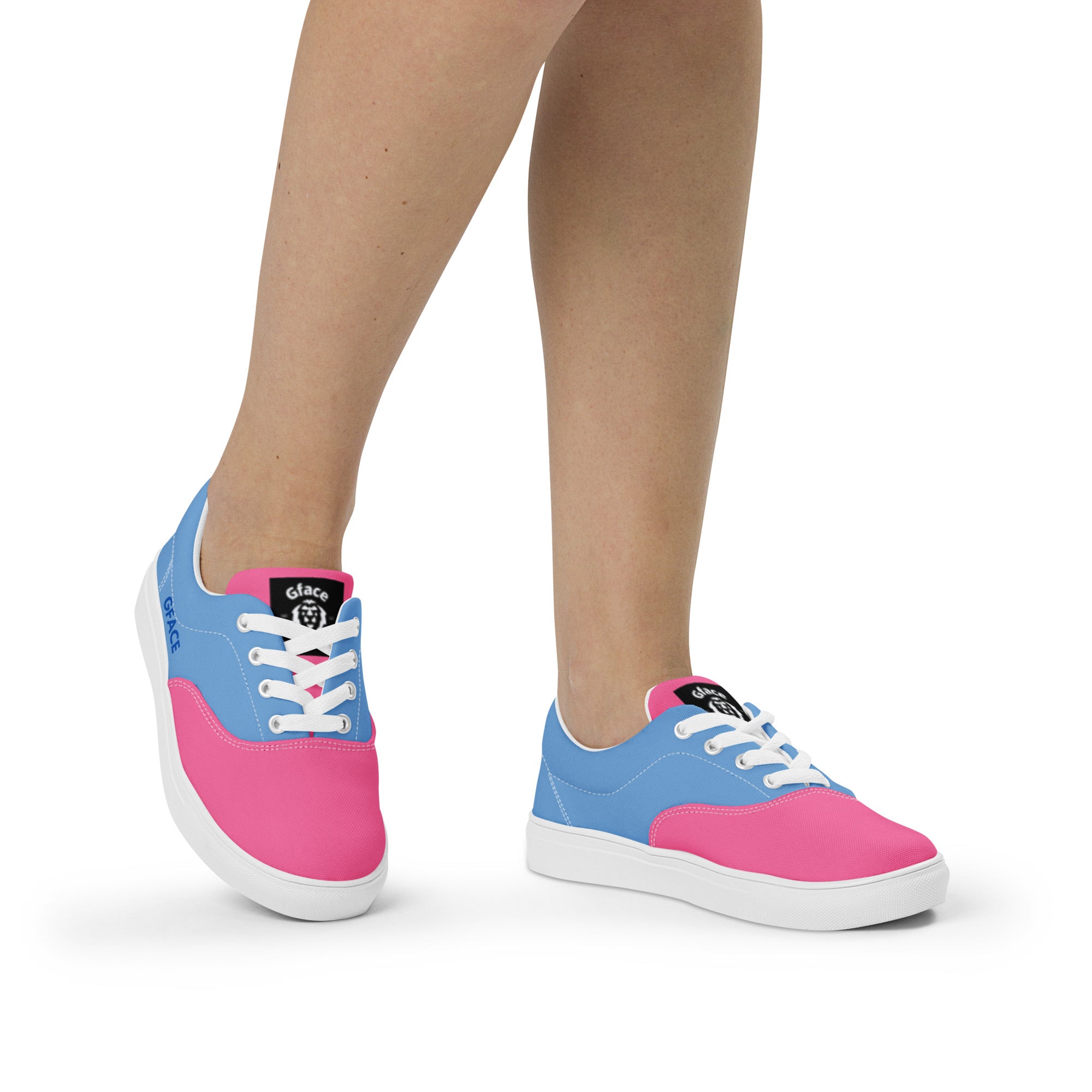 Women’s (blue/pink) canvas GFACE Kicks