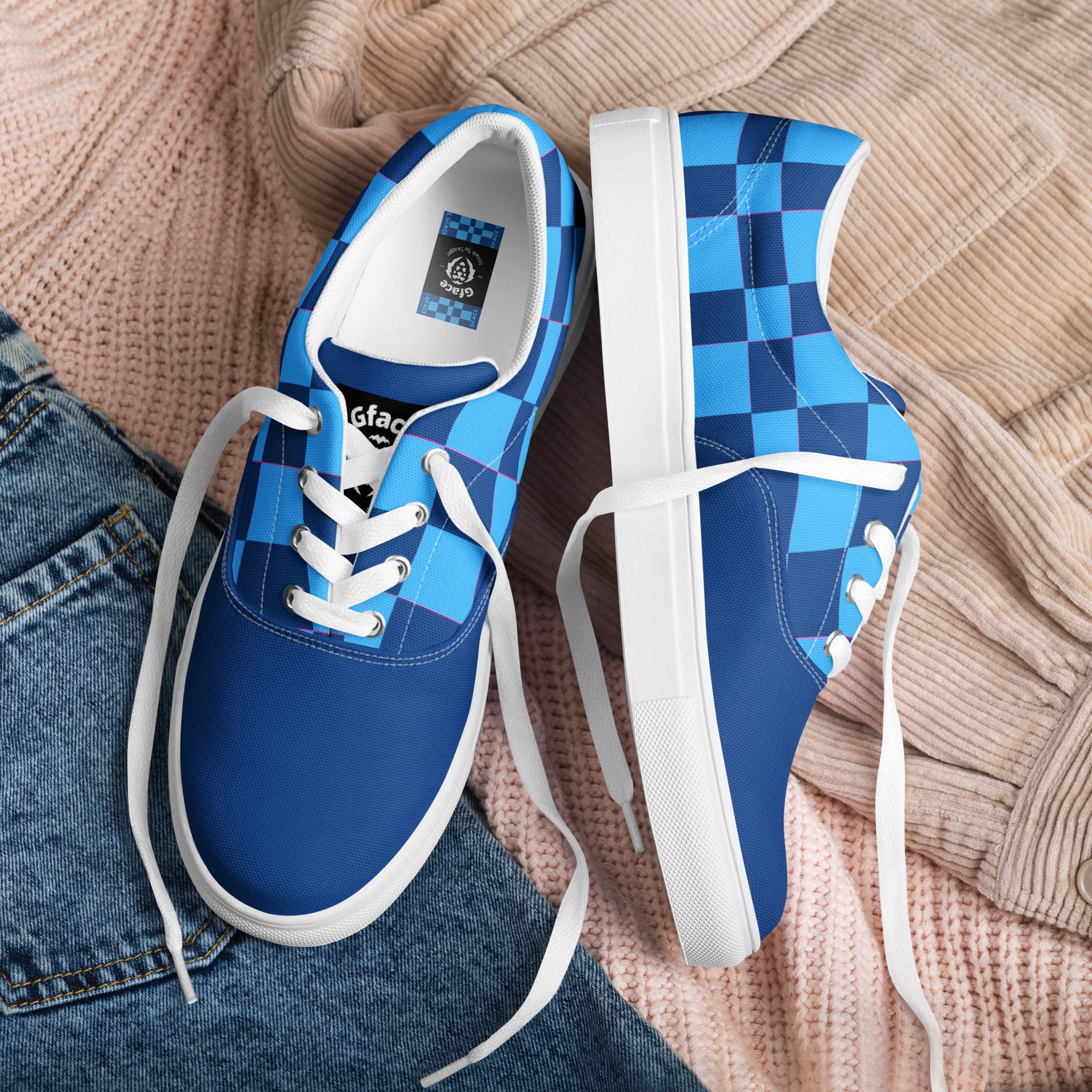 Women’s Blue Checker GFACE Kicks