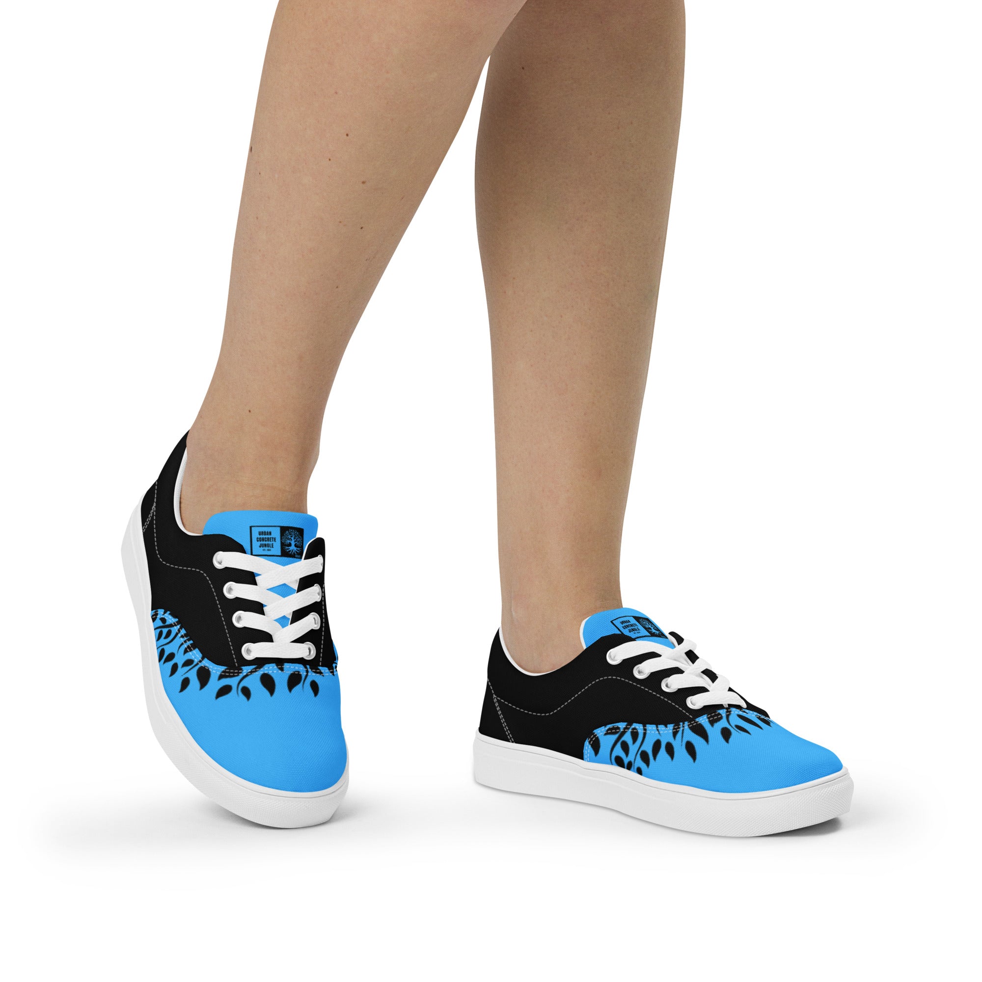 Women’s lace-up canvas Gface Blue Urban Concrete Jungle Kicks