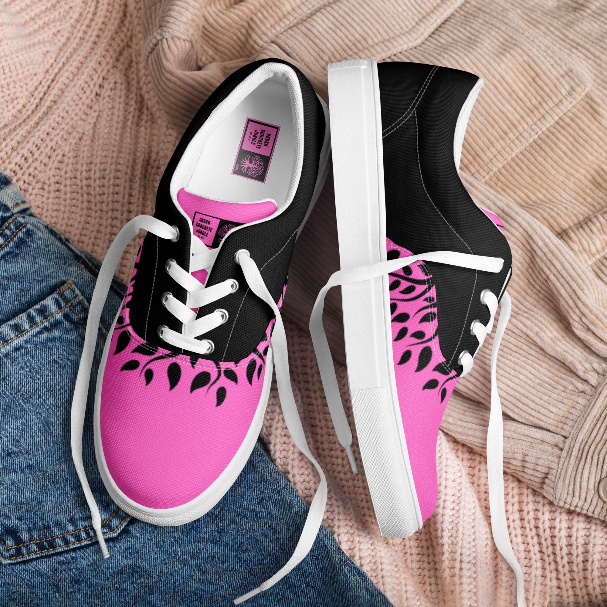 Women’s lace-up canvas Gface Pink Urban Concrete Jungle Kicks