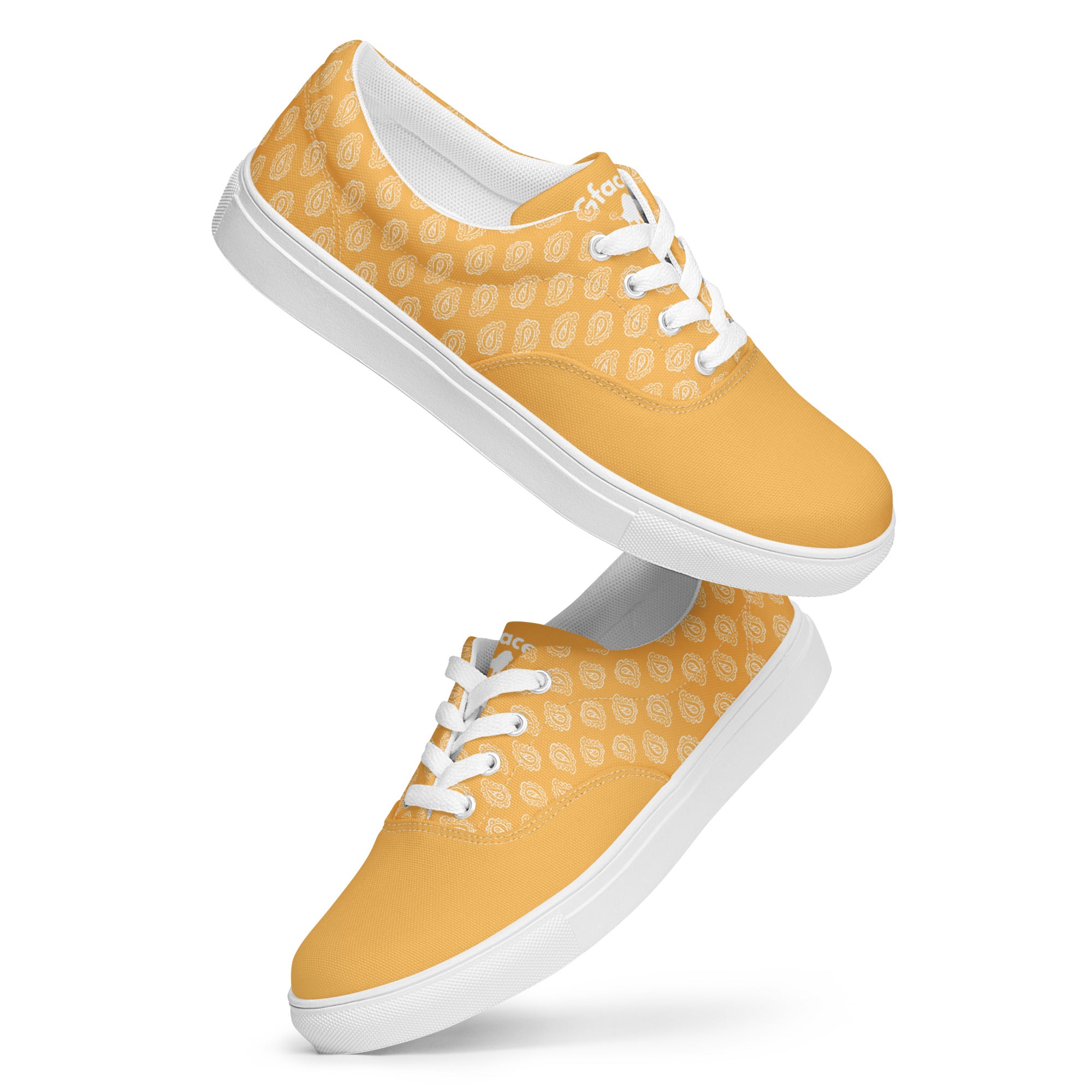 Gface Women’s Gold Bandana lace-up canvas shoes