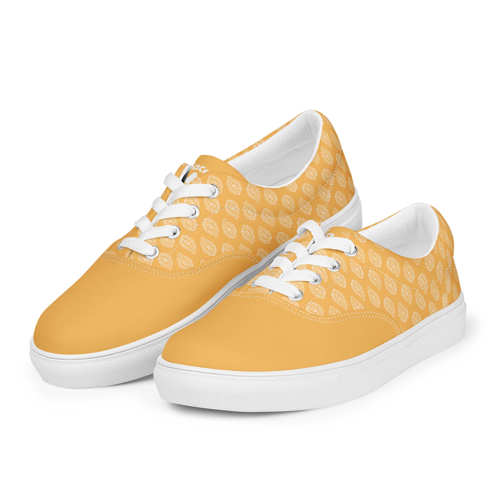 Gface Women’s Gold Bandana lace-up canvas shoes