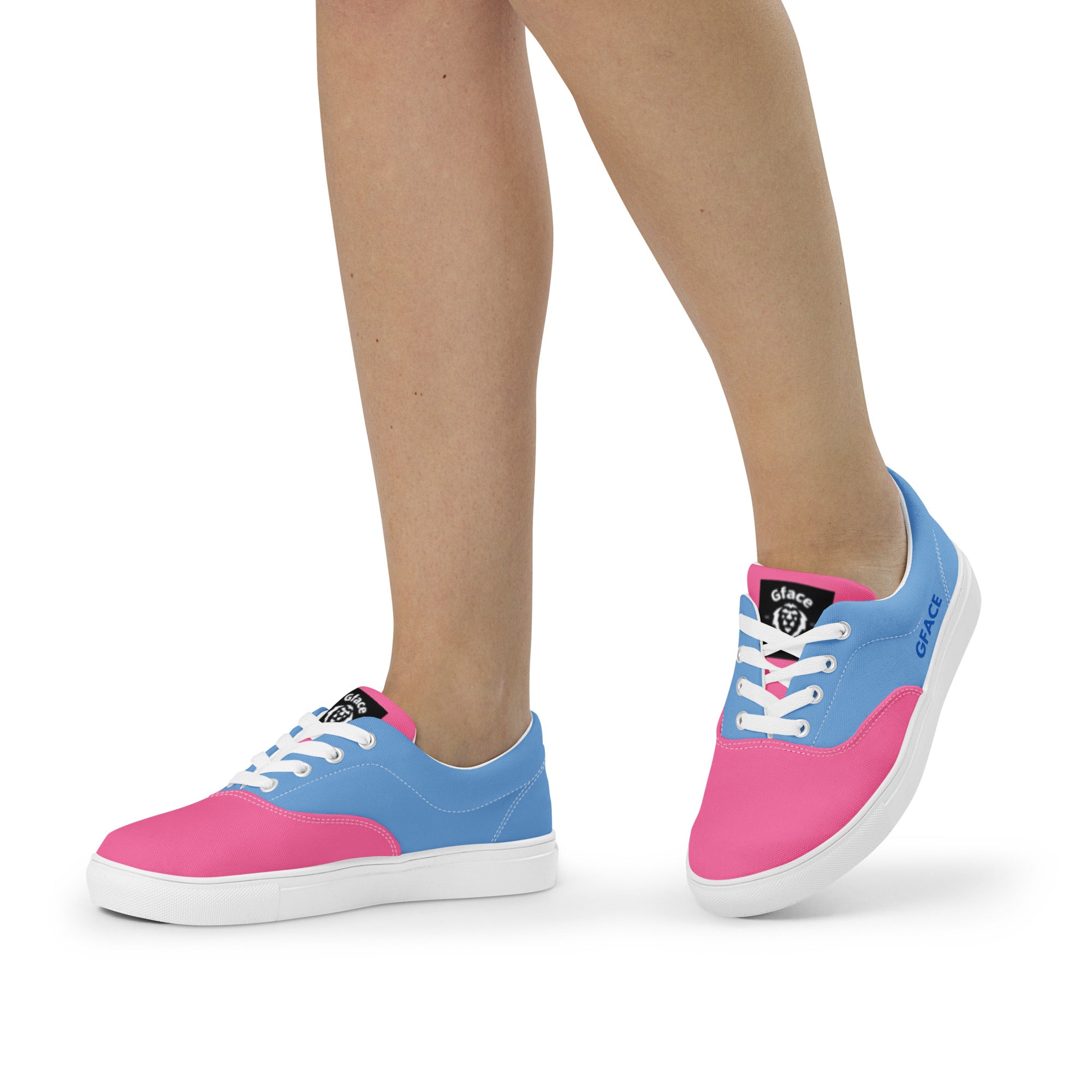 Women’s (blue/pink) canvas GFACE Kicks