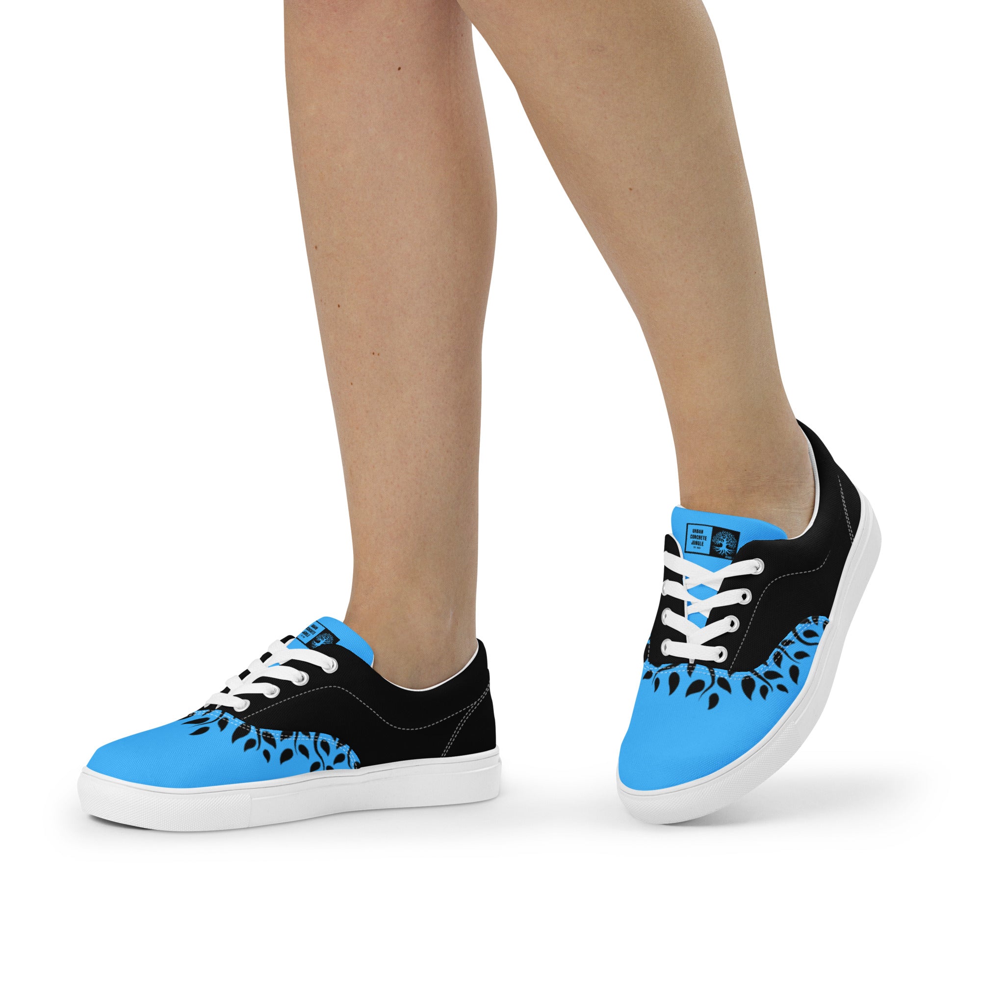 Women’s lace-up canvas Gface Blue Urban Concrete Jungle Kicks