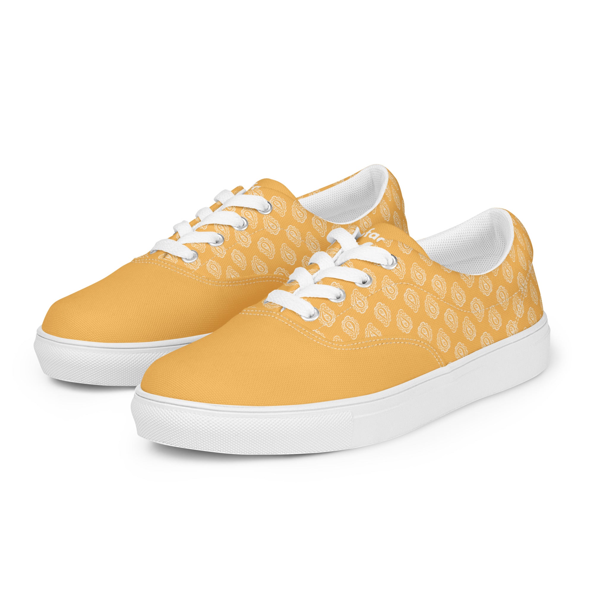 Gface Women’s Gold Bandana lace-up canvas shoes