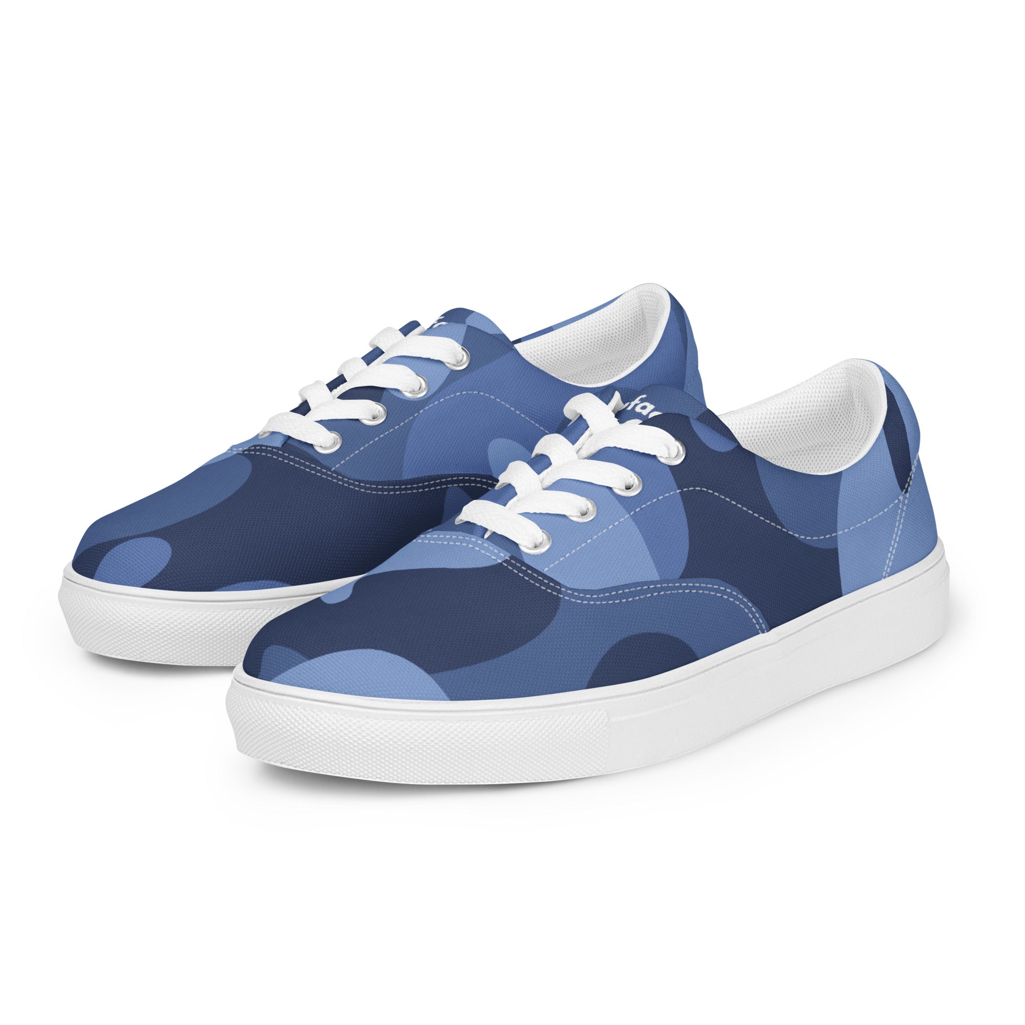 Gface Women’s Blue Camo-Incognito lace-up canvas shoes