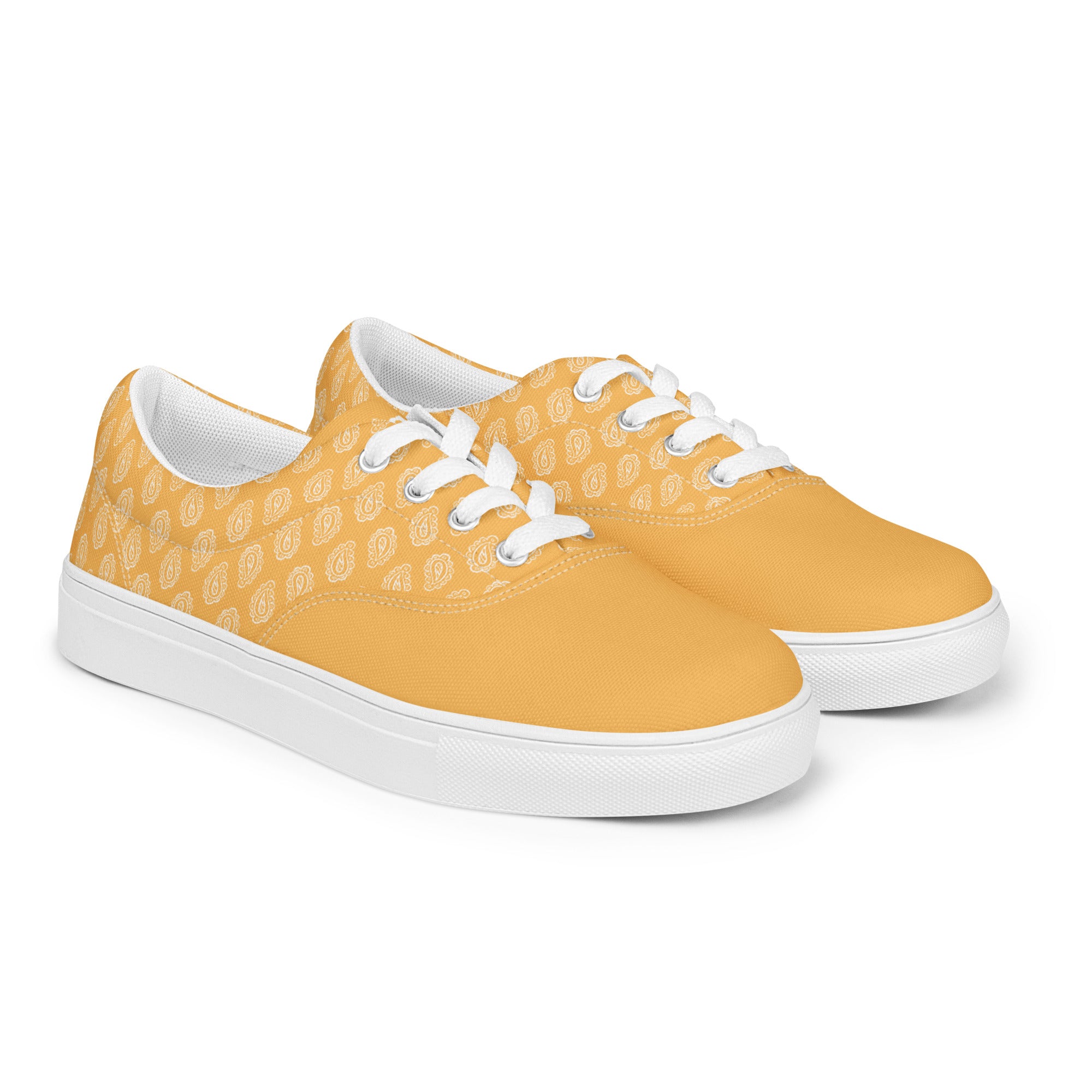 Gface Women’s Gold Bandana lace-up canvas shoes