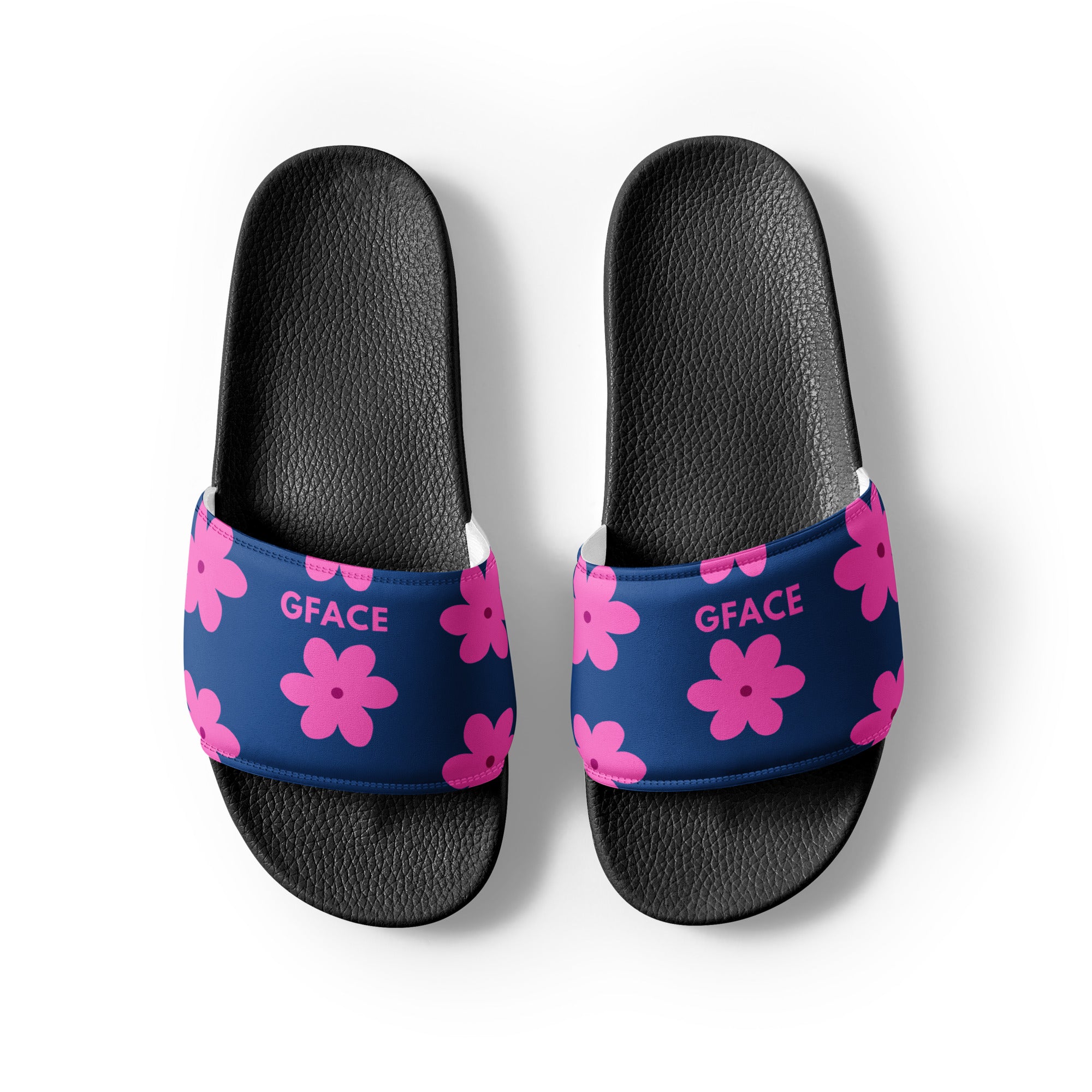 Women's pink flower Gface slides