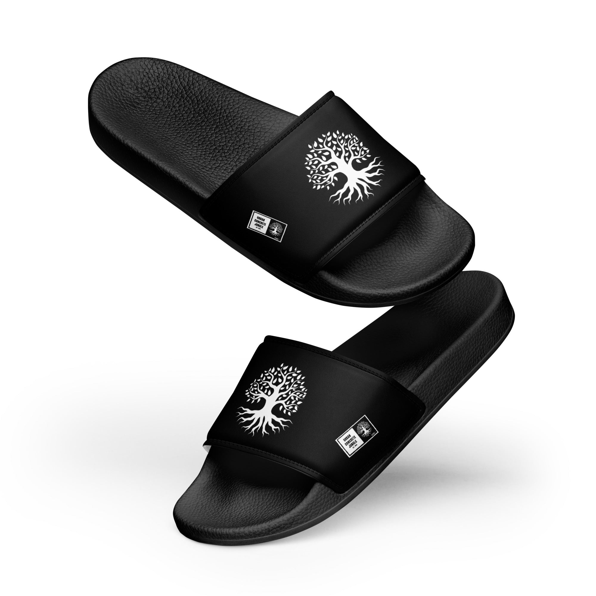 Women's slides Gface White Urban Concrete Jungle