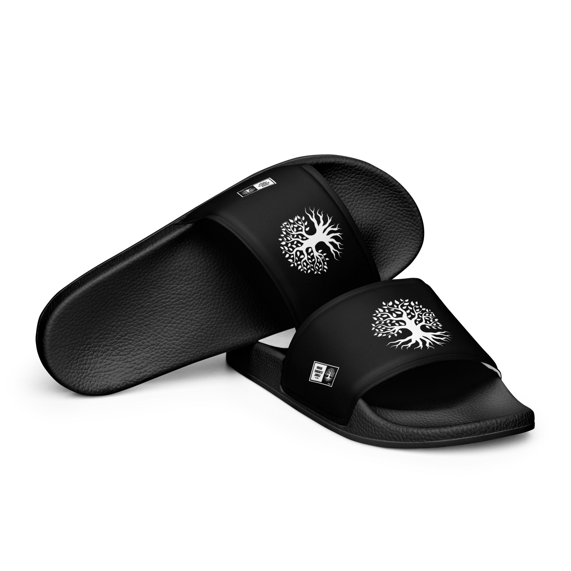 Women's slides Gface White Urban Concrete Jungle