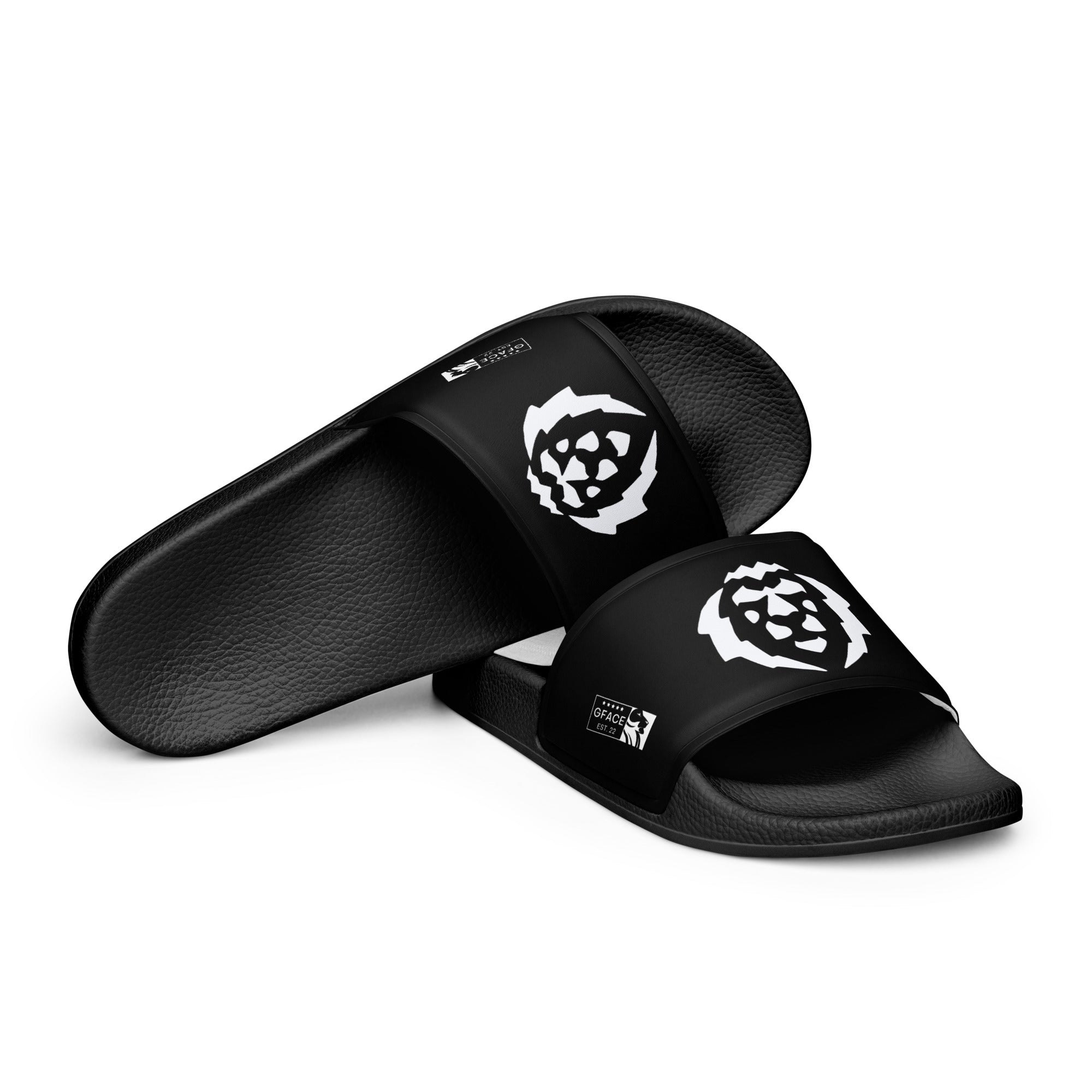 Women's Gface White Lion Slides