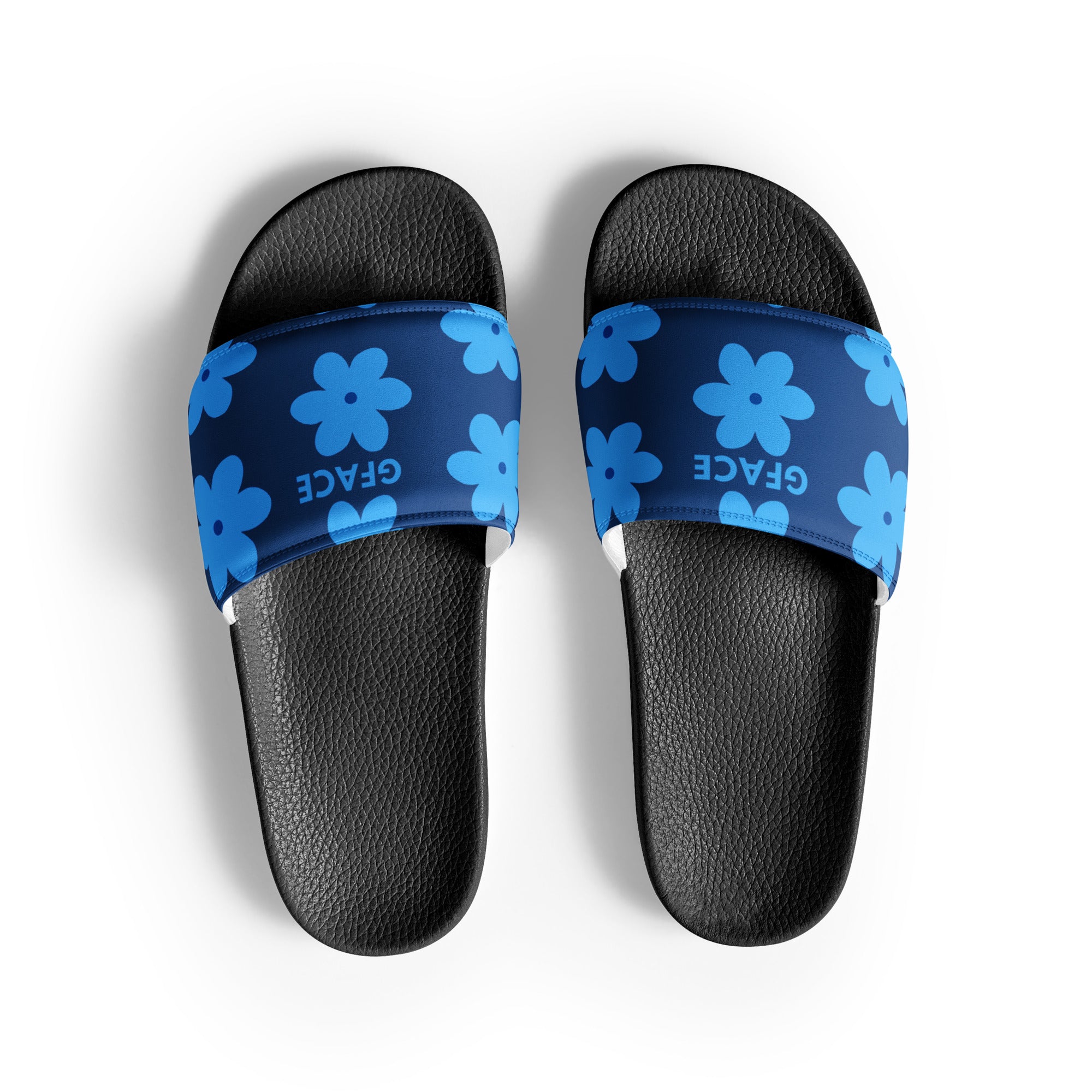 Women's Blue Flower GFACE slides