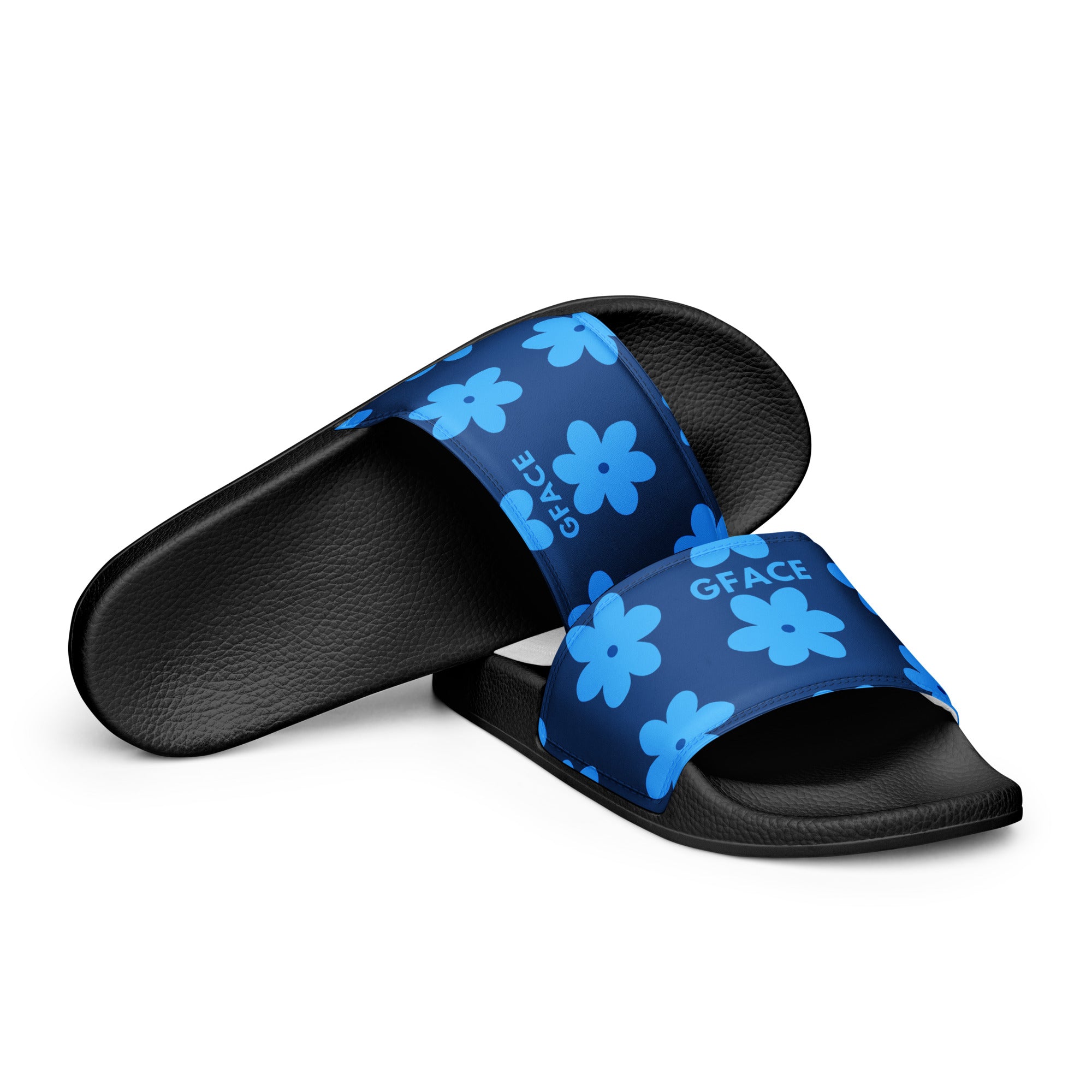 Women's Blue Flower GFACE slides