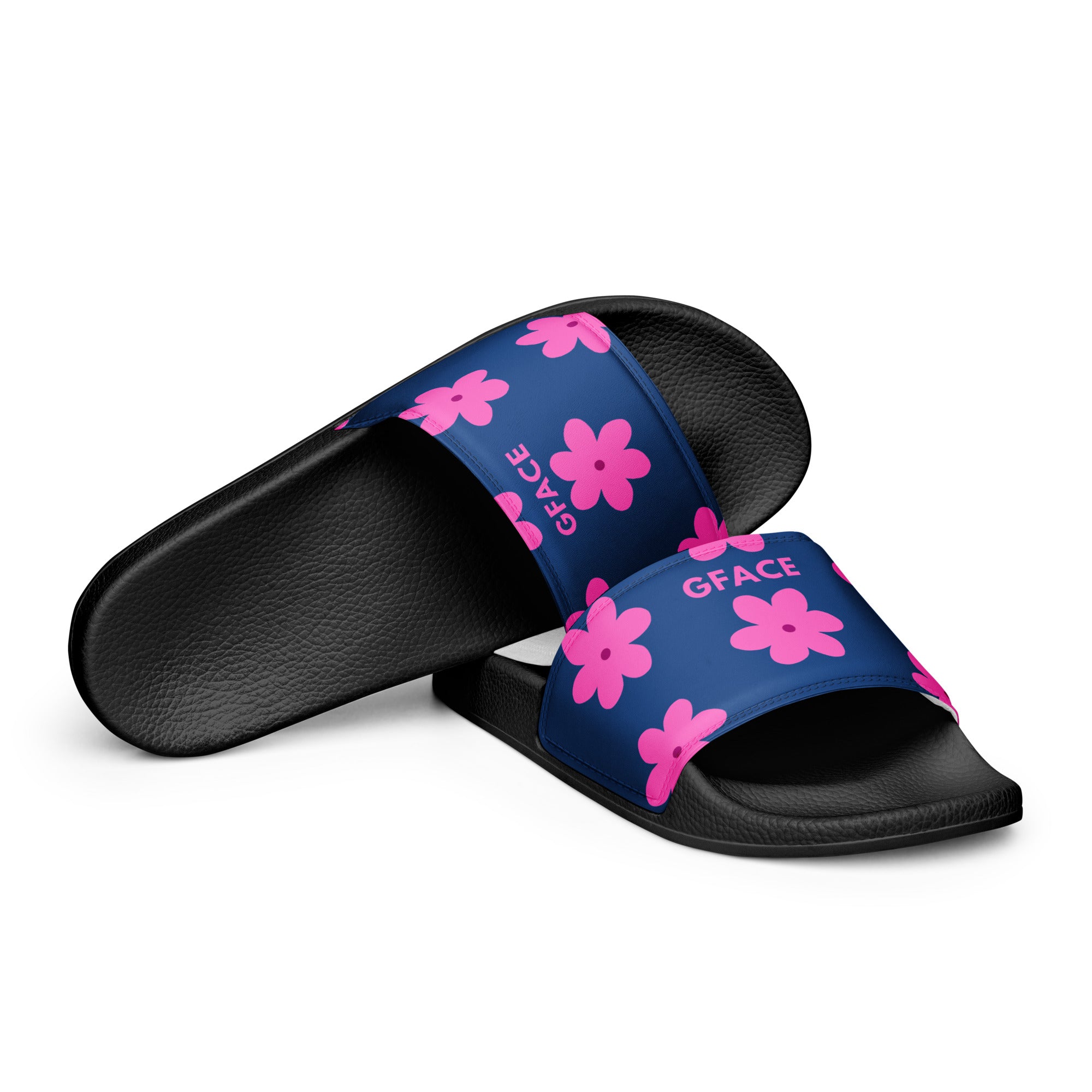 Women's pink flower Gface slides