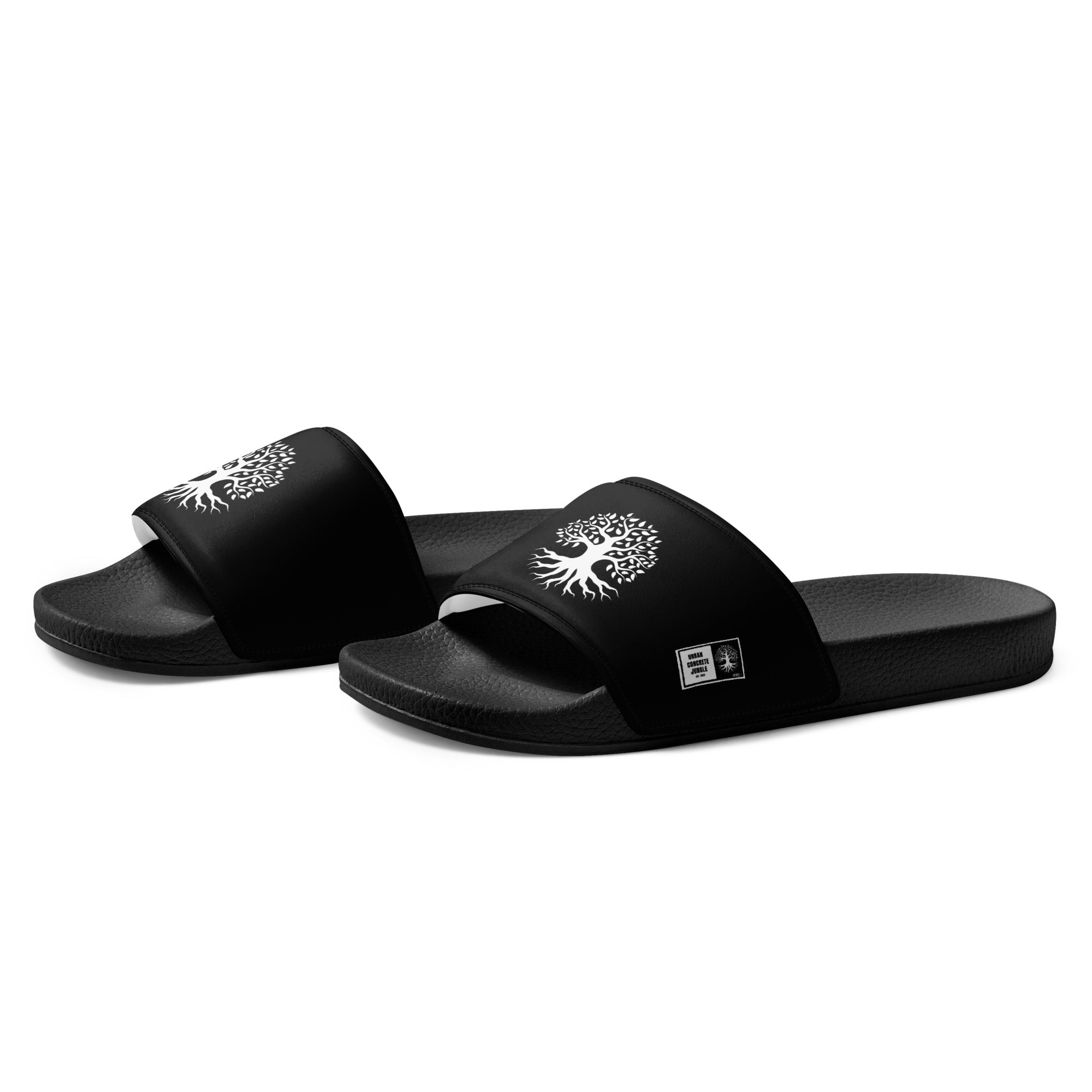 Women's slides Gface White Urban Concrete Jungle