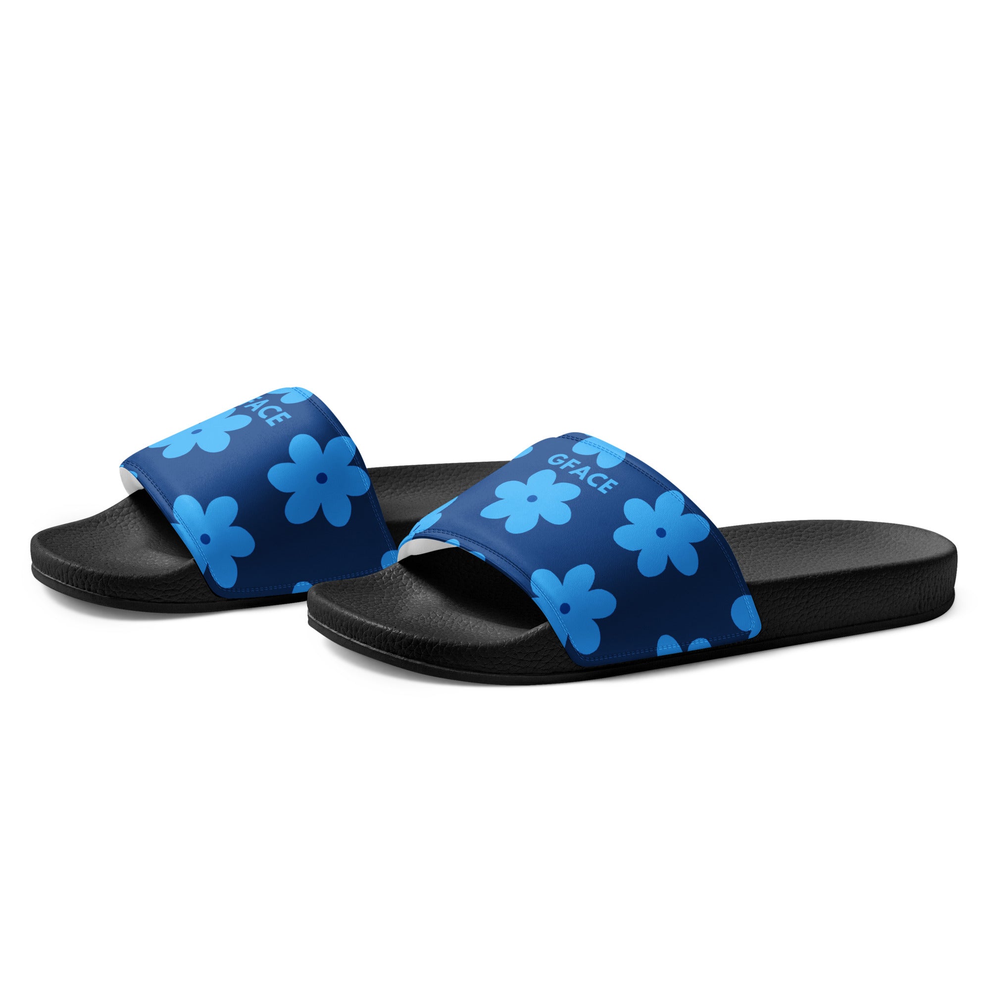 Women's Blue Flower GFACE slides