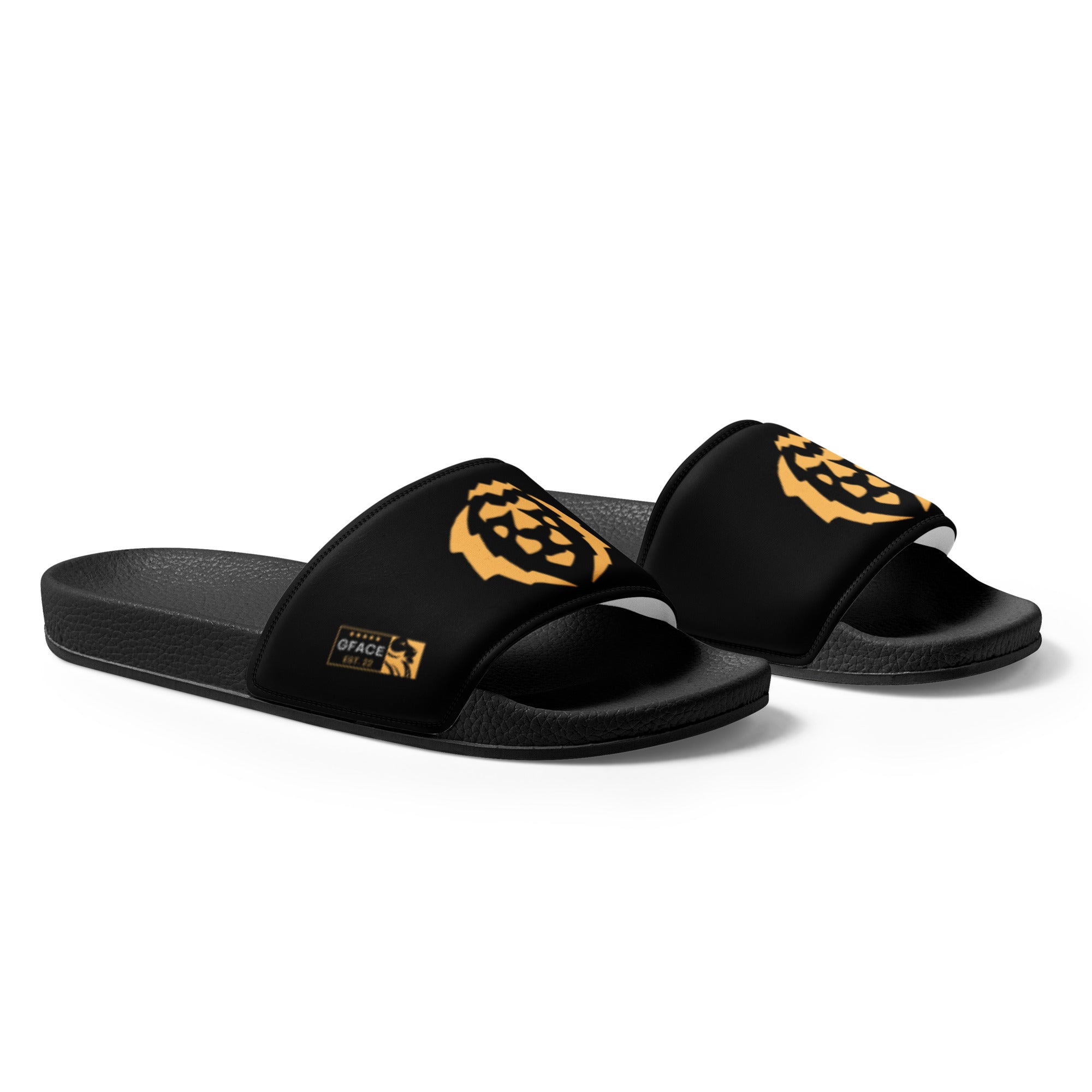 Women's Gface Gold Lion Logo slides