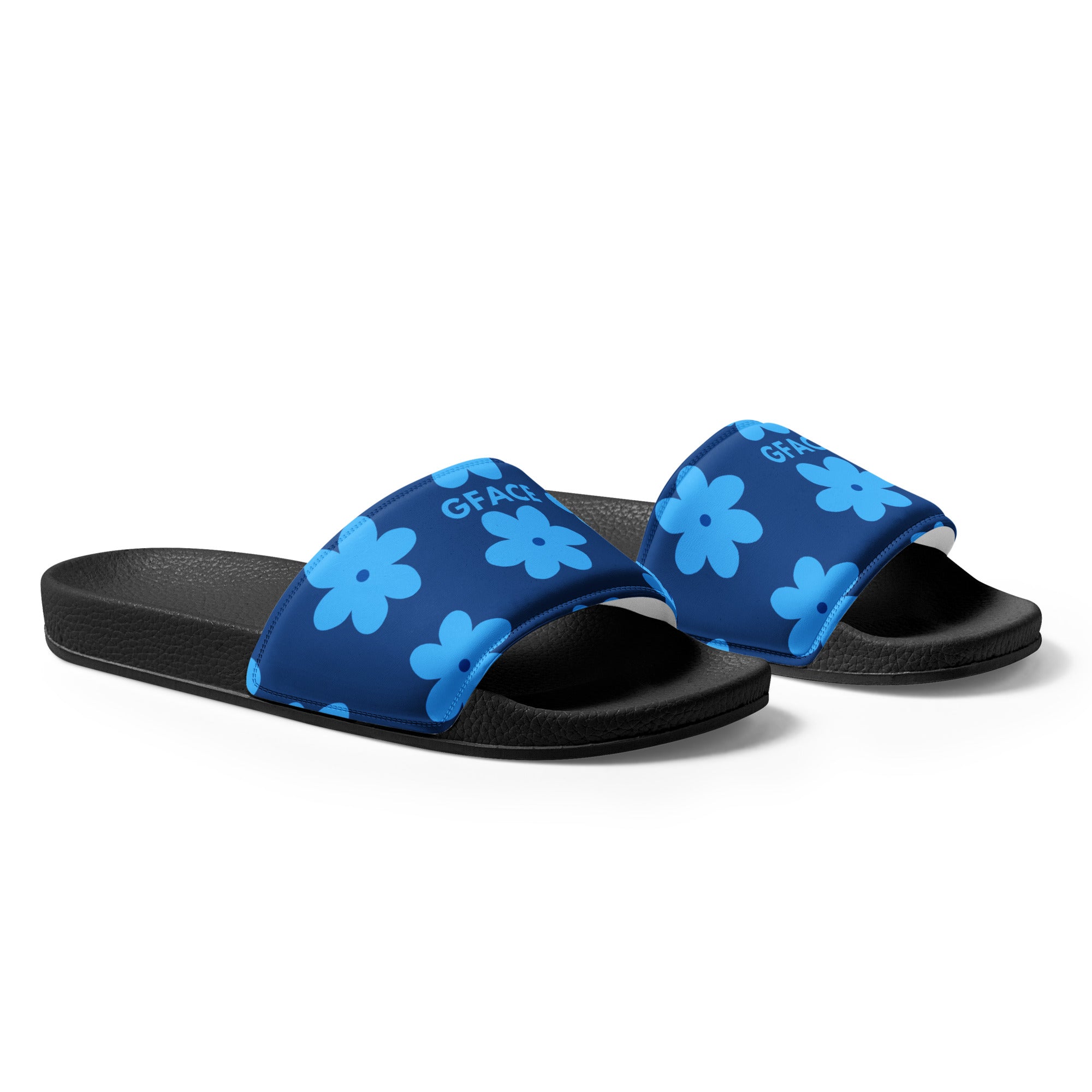 Women's Blue Flower GFACE slides