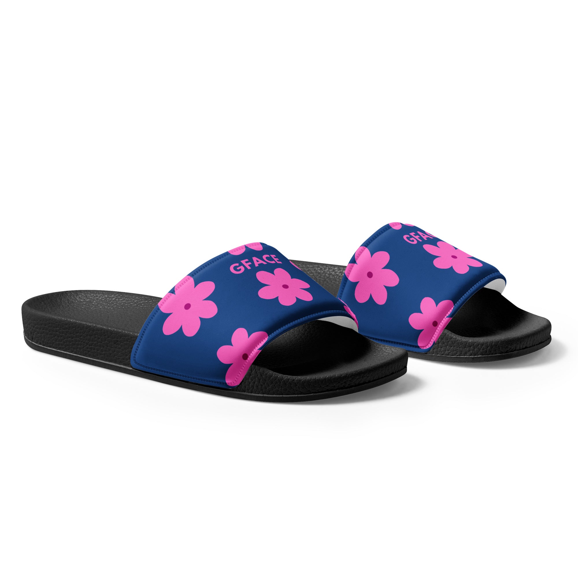 Women's pink flower Gface slides