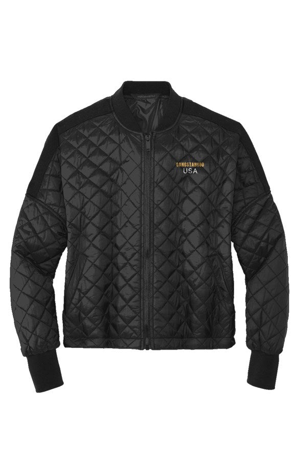 Womens Boxy Quilted Jacket GANGSTAHOOD USA 