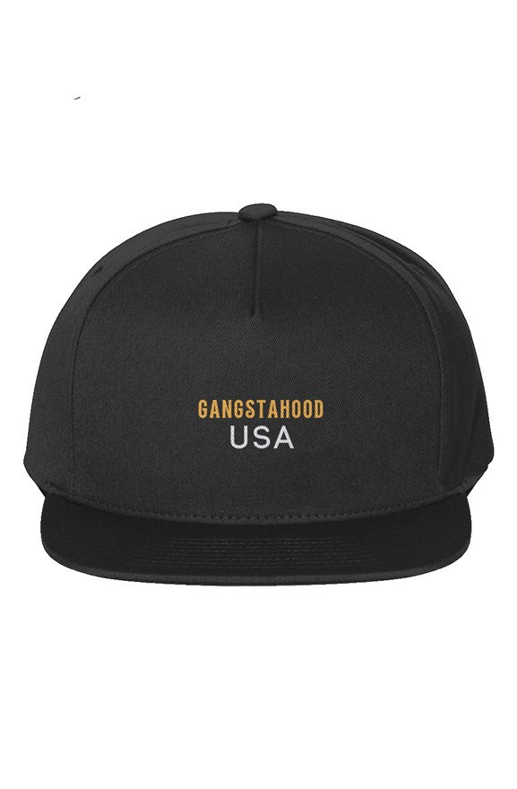 5-Panel Cotton Twill Snapback Cap Gangstahood USA 