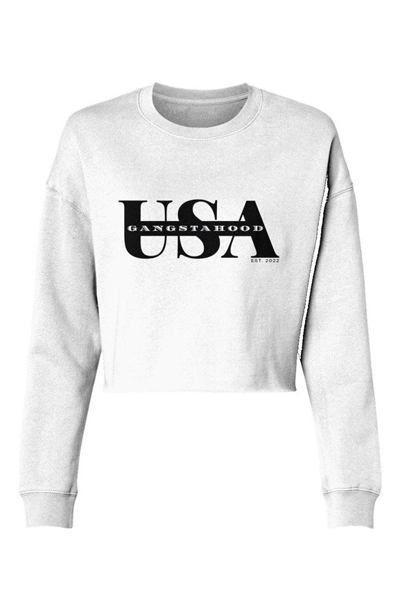 Lightweight Cropped Crew Gangstahood Usa 