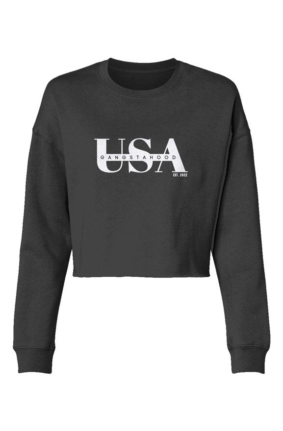 Lightweight Cropped Crew Gangstahood Usa 