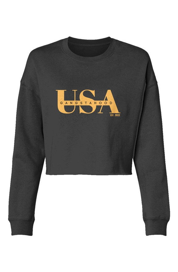 Lightweight Cropped Crew Gangstahood USA 