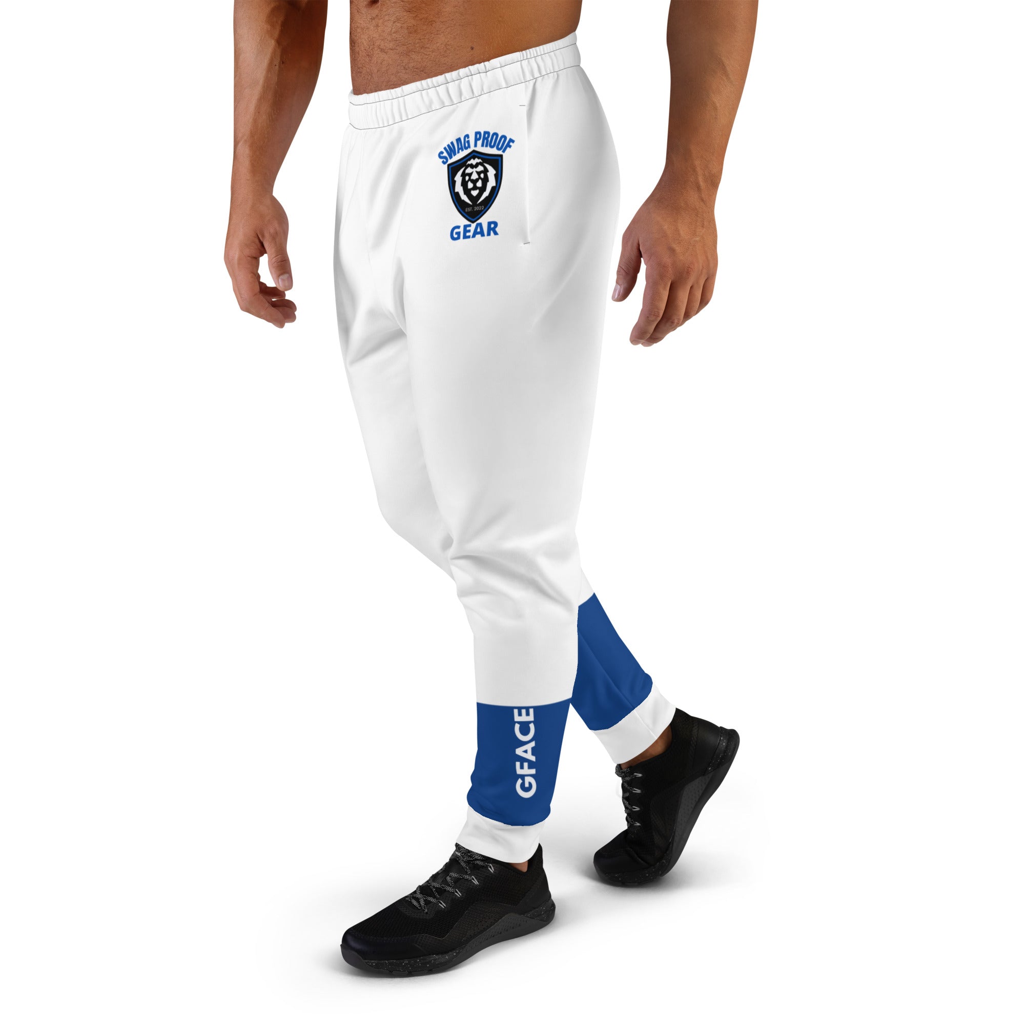 Men's 2-tone (W/Blue) Joggers Gface Swag Proof Gear