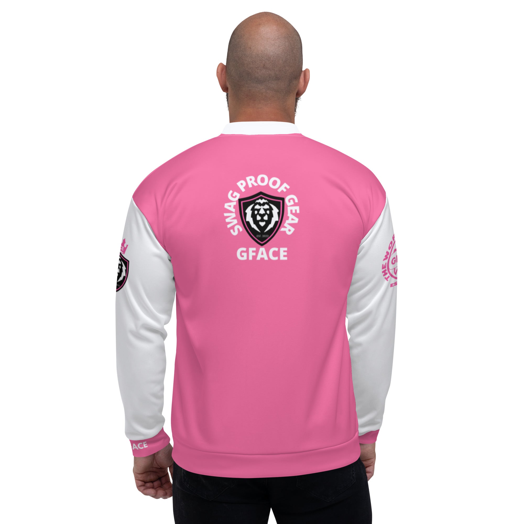 Unisex Bomber Jacket 2-tone (W/Pink) Gface Swag Legit