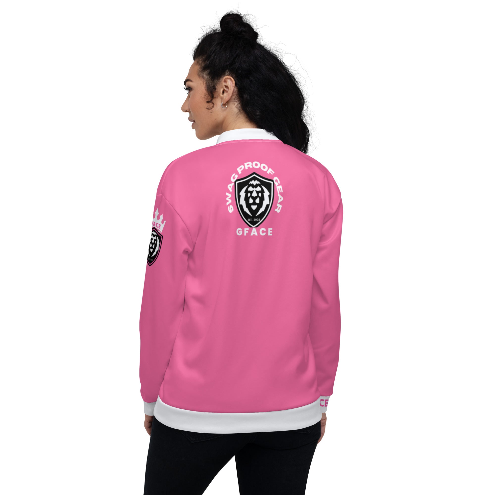 Unisex Bomber Jacket 2-tone (W/Pink) Gface Vip Legit