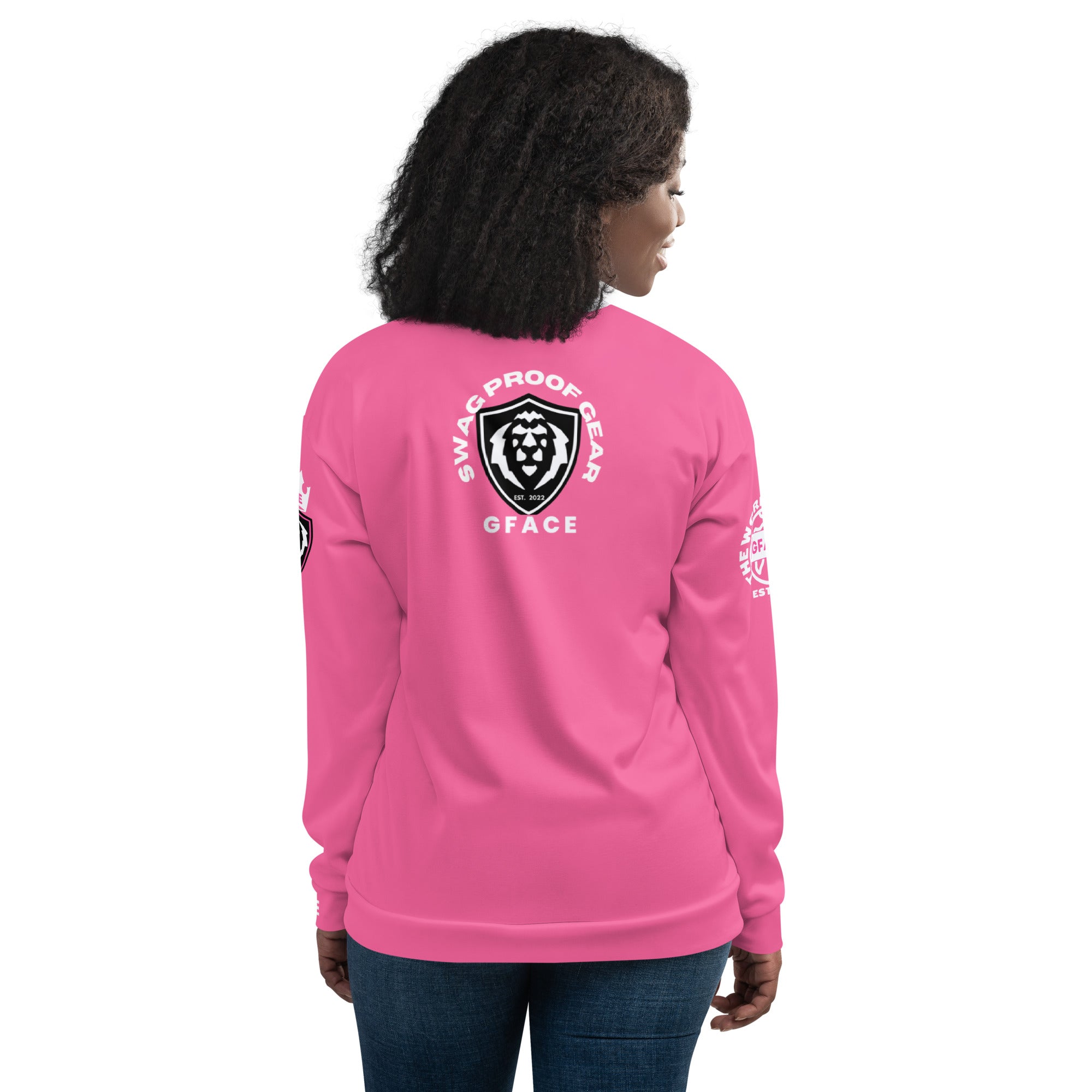 Unisex Bomber Jacket Pink Gface Vip