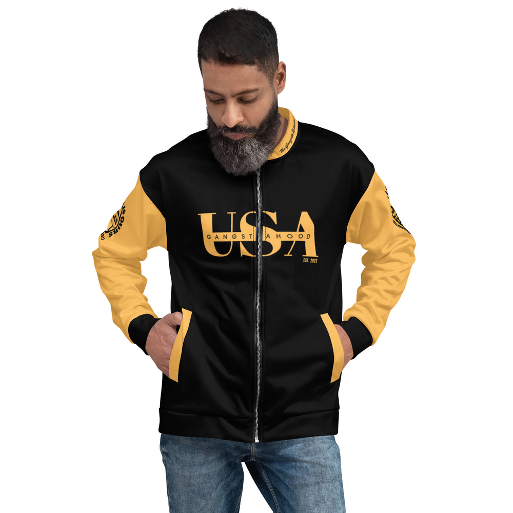 Unisex Bomber Jacket GANGSTAHOOD USA Swag Proof Gear