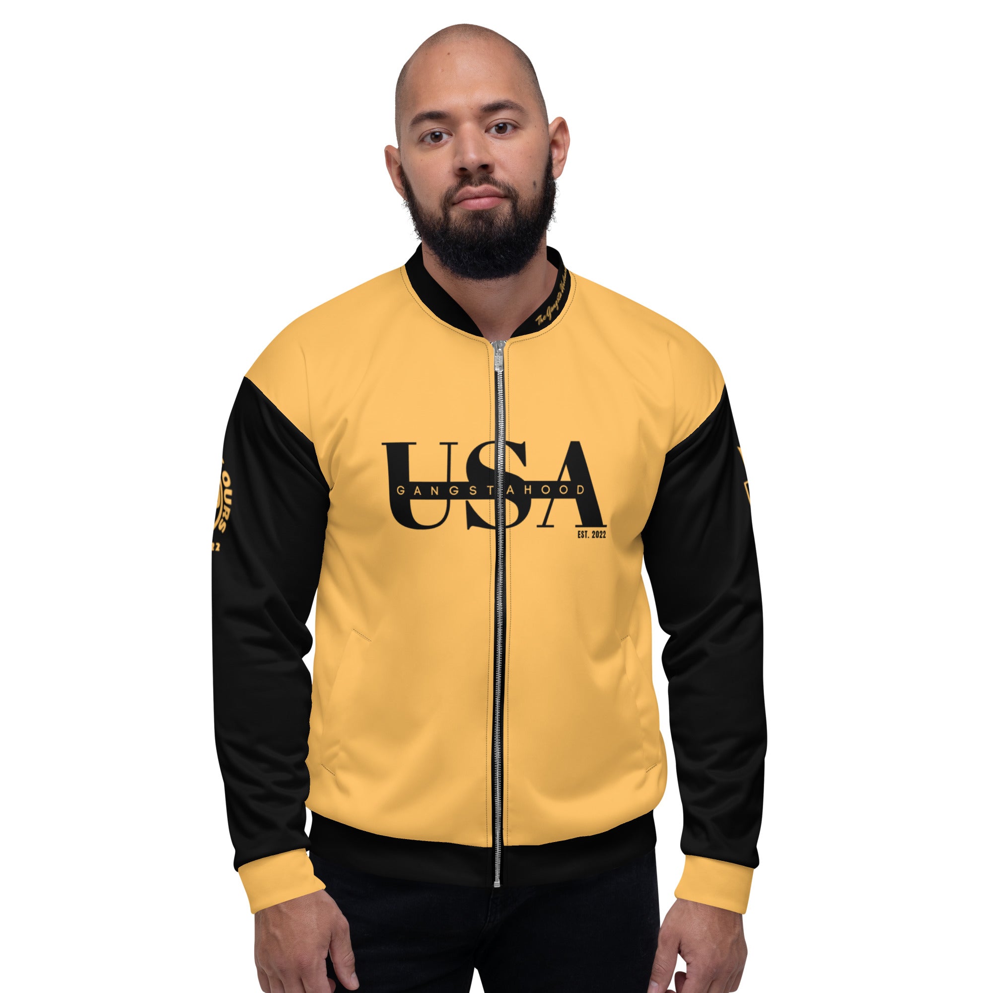 Unisex Bomber Jacket GANGSTAHOOD USA Swag Proof Gear Legit