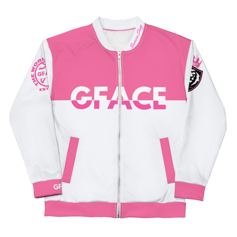 Unisex Bomber Jacket 2-tone (W/Pink) Gface Swag Legit