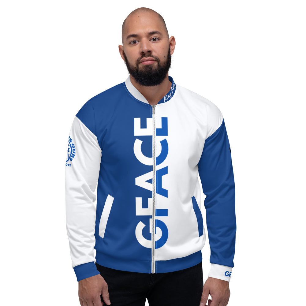 Unisex Bomber Jacket 2-tone (W/Blue) Gface Legit