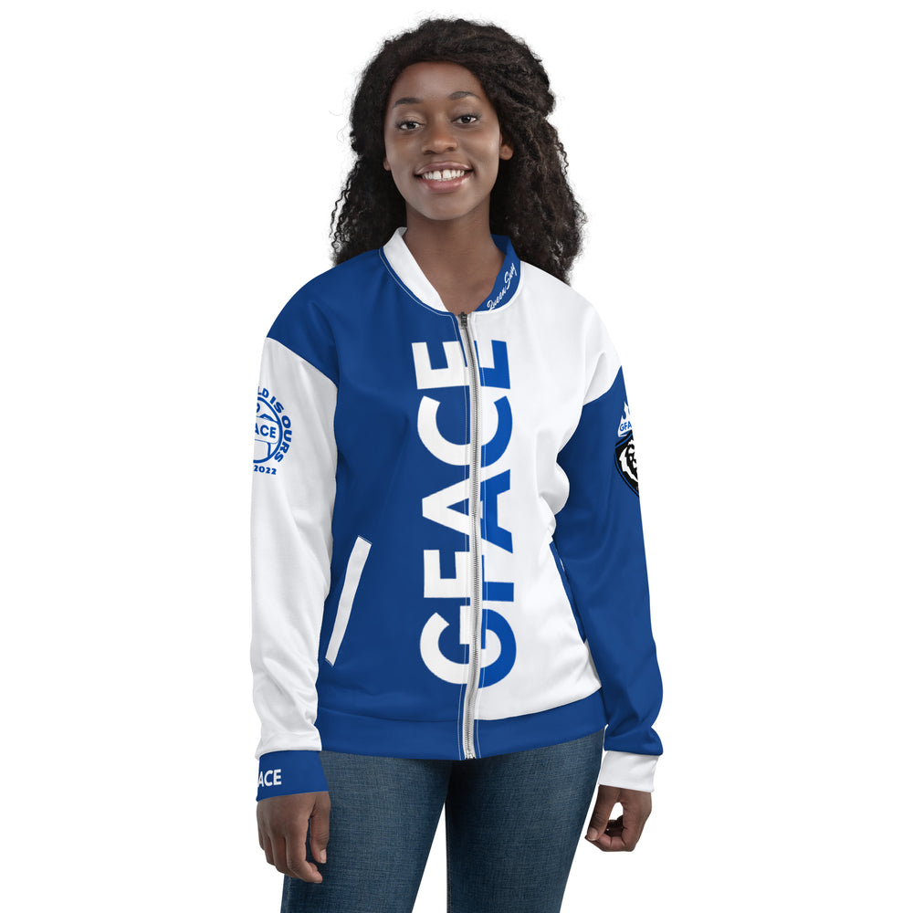 Unisex Bomber Jacket 2-tone (W/blue) Gface Legit