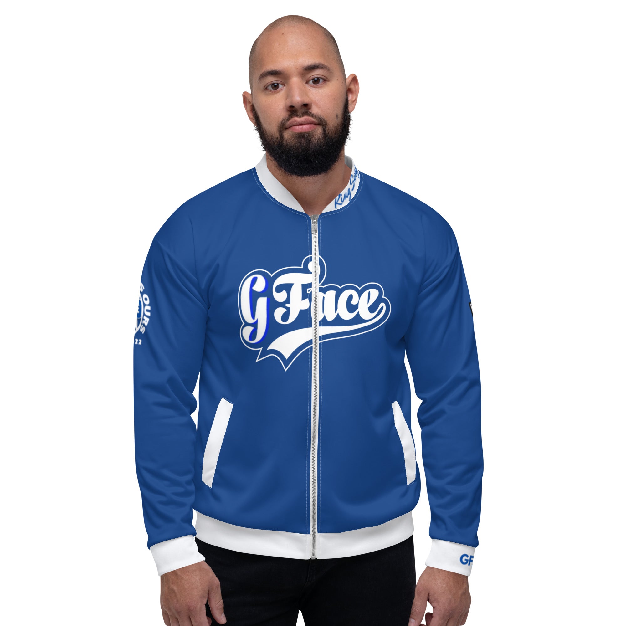 Unisex Bomber Jacket 2-tone (W/Blue) Gface Vip Legit