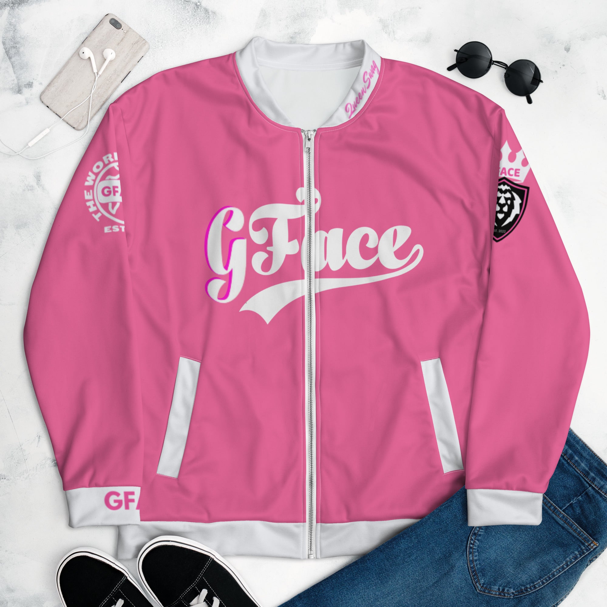 Unisex Bomber Jacket 2-tone (W/Pink) Gface Vip Legit