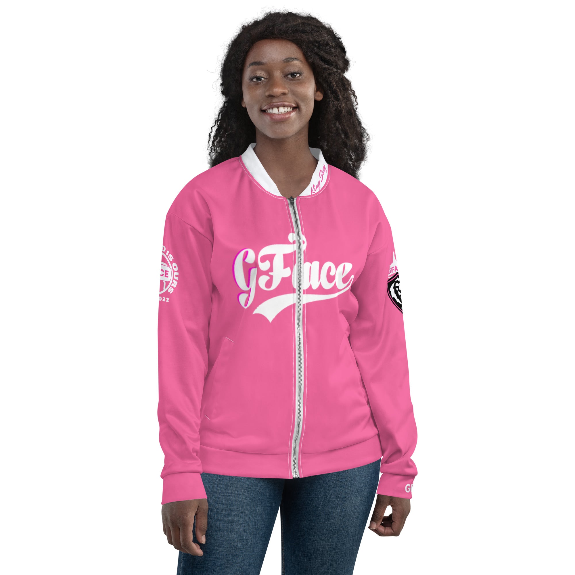 Unisex Bomber Jacket Pink Gface Vip