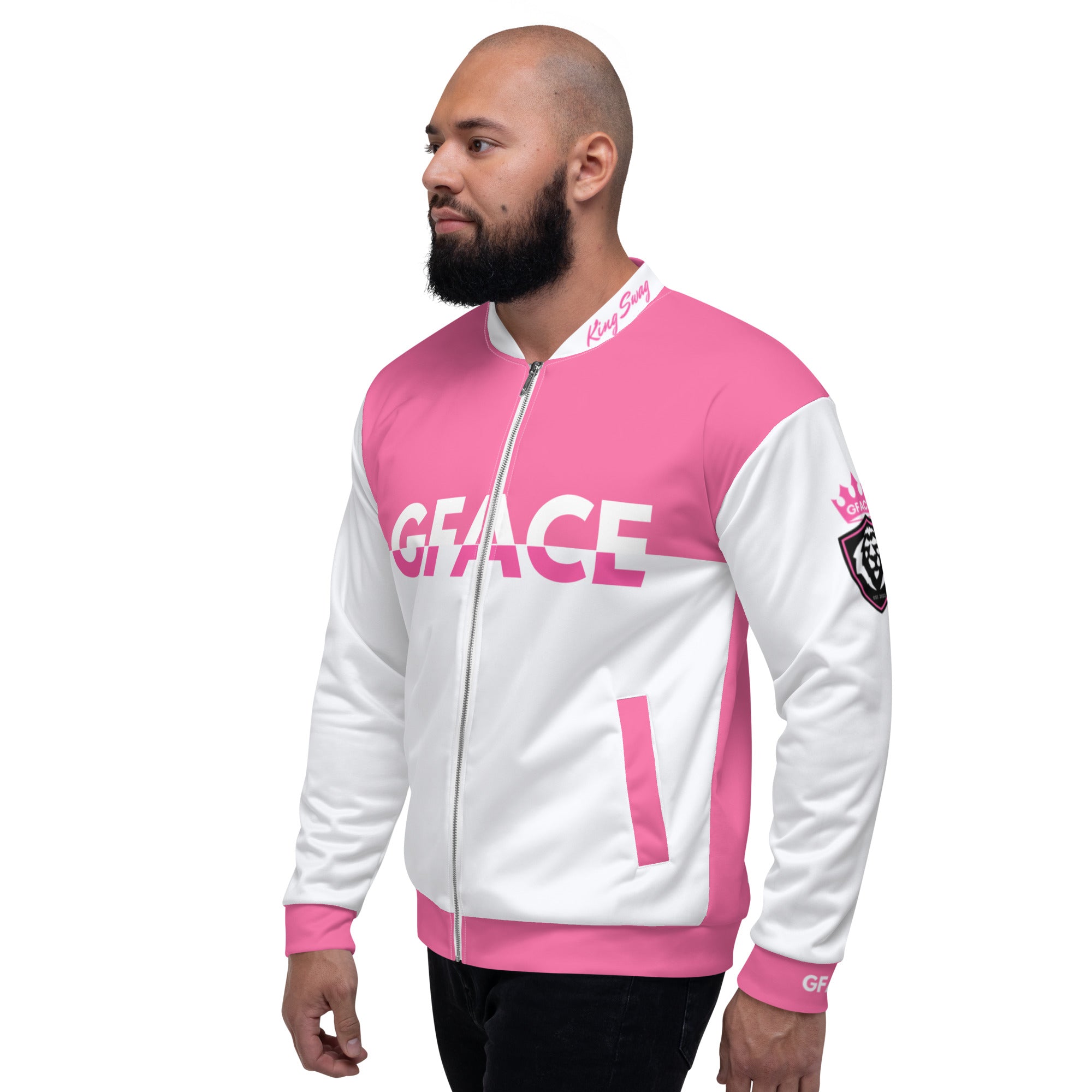 Unisex Bomber Jacket 2-tone (W/Pink) Gface Swag Legit