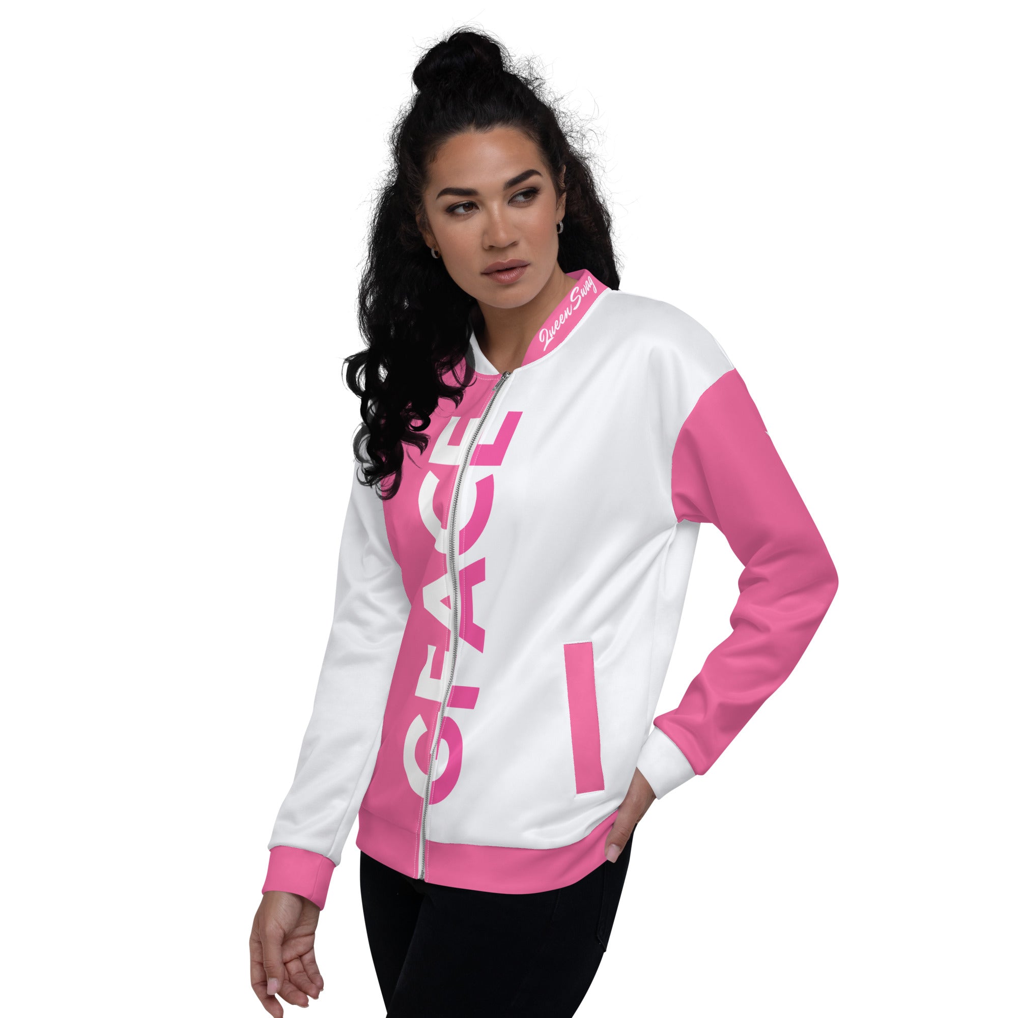 Unisex Bomber Jacket 2-tone (W/Pink) Gface Legit