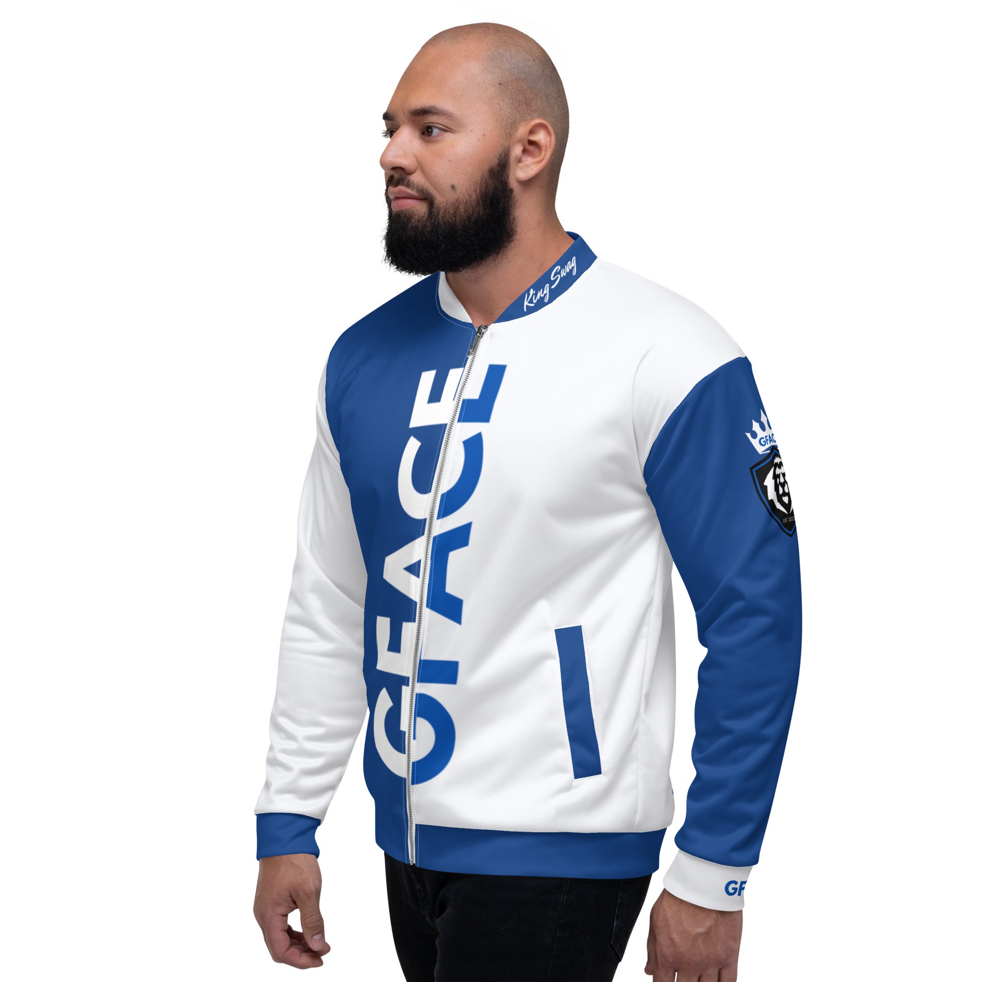 Unisex Bomber Jacket 2-tone (W/Blue) Gface Legit