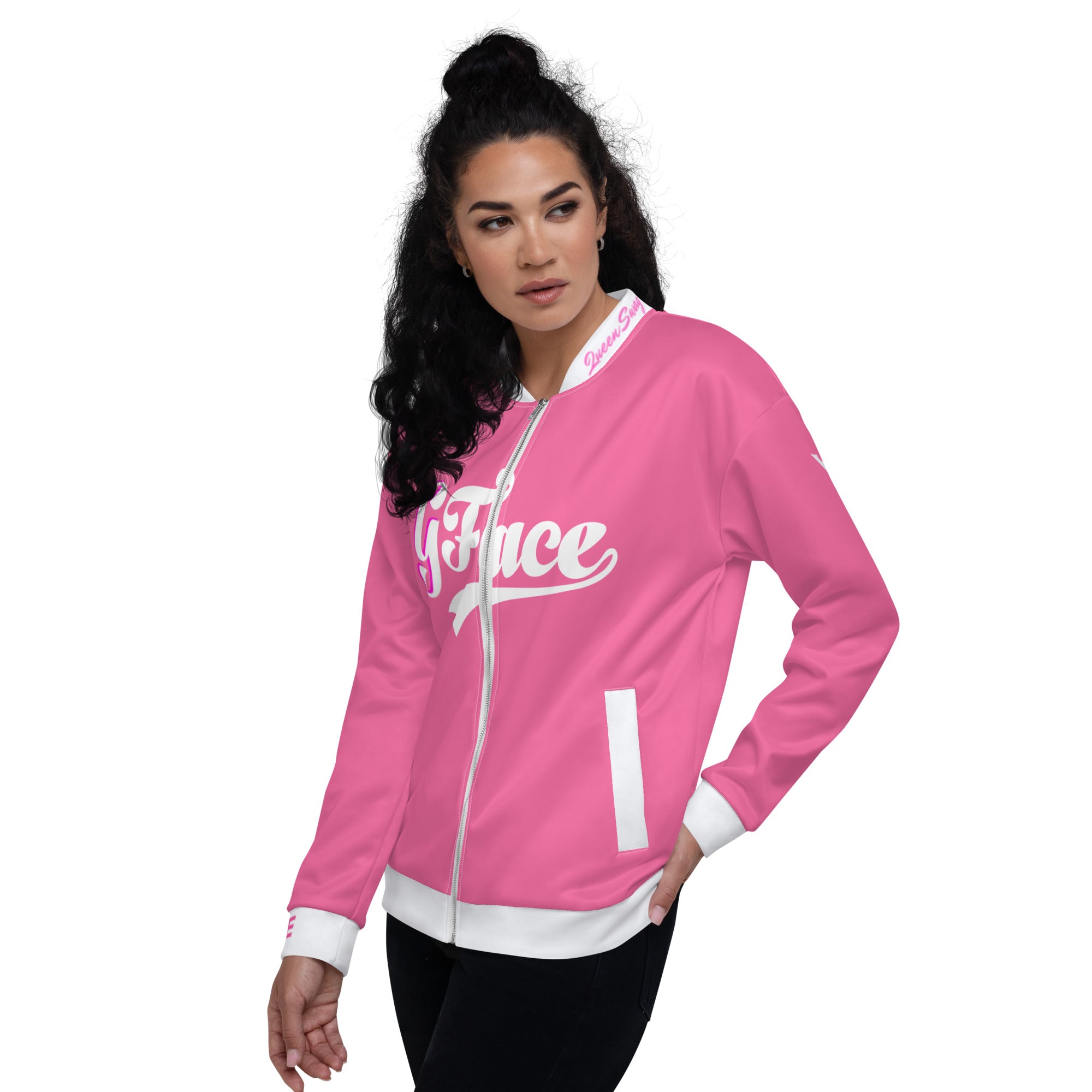 Unisex Bomber Jacket 2-tone (W/Pink) Gface Vip Legit